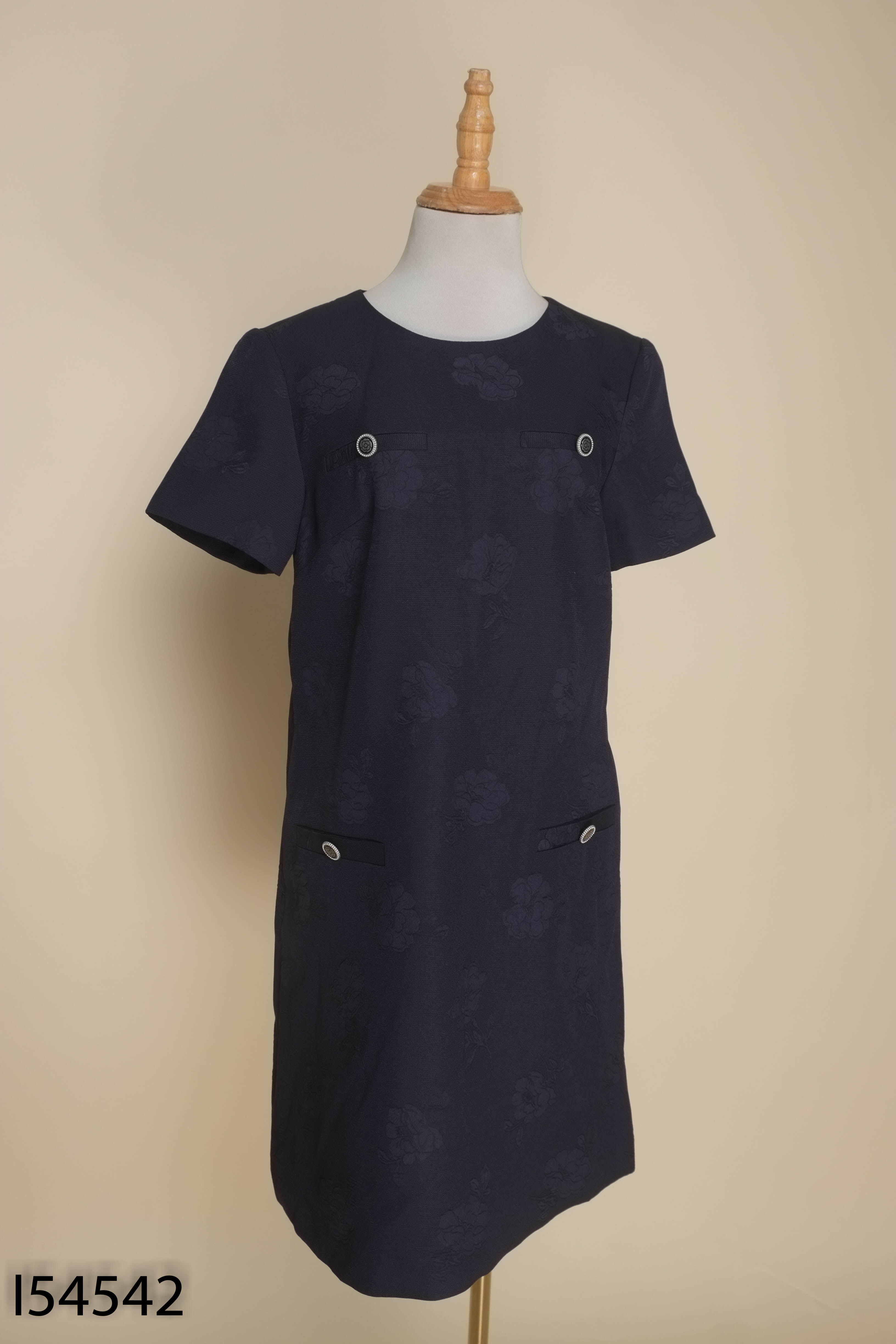 NEWTAG Váy xanh navy ELISE suông