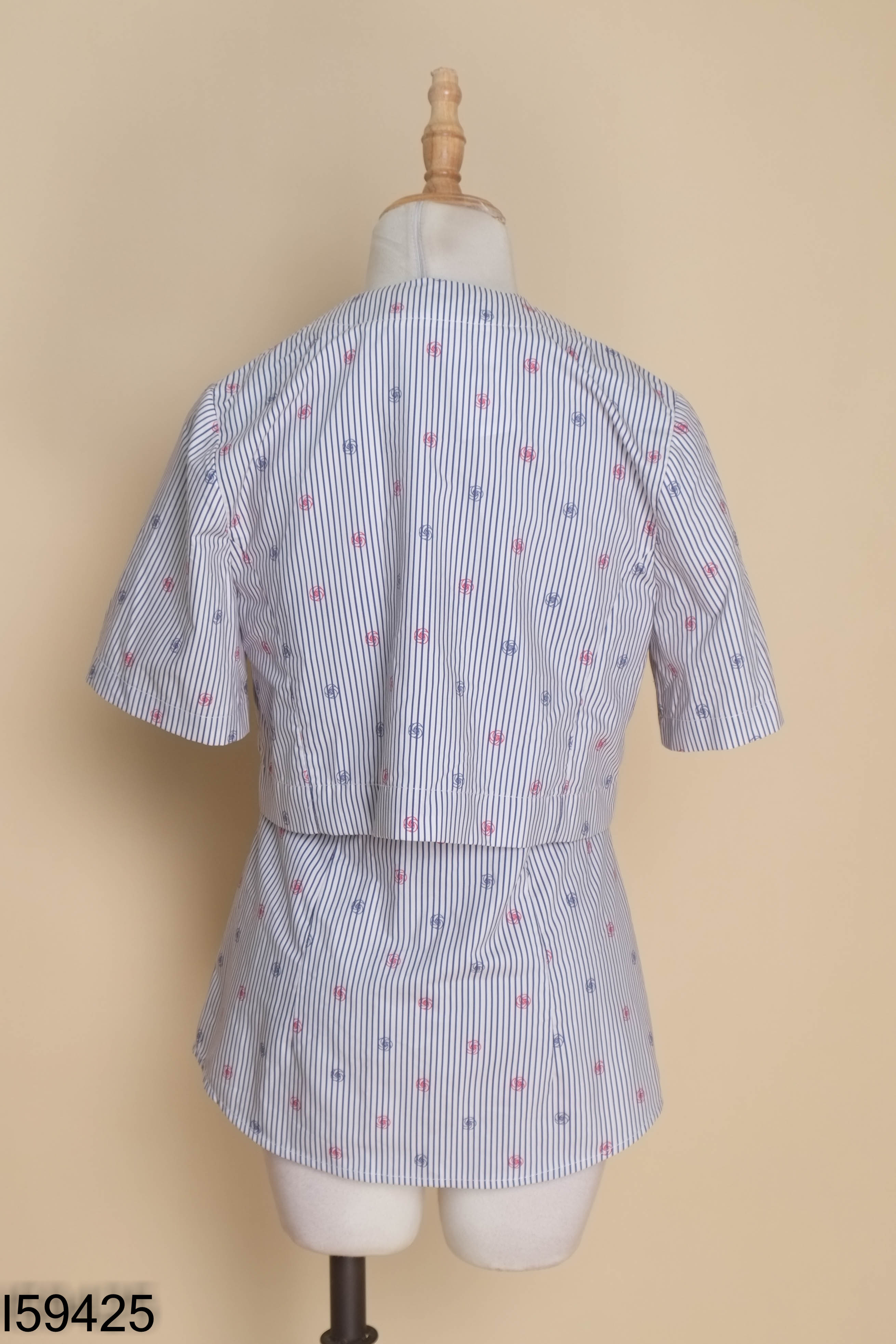 Set MAISON LEENAA 2 áo be sọc xanh