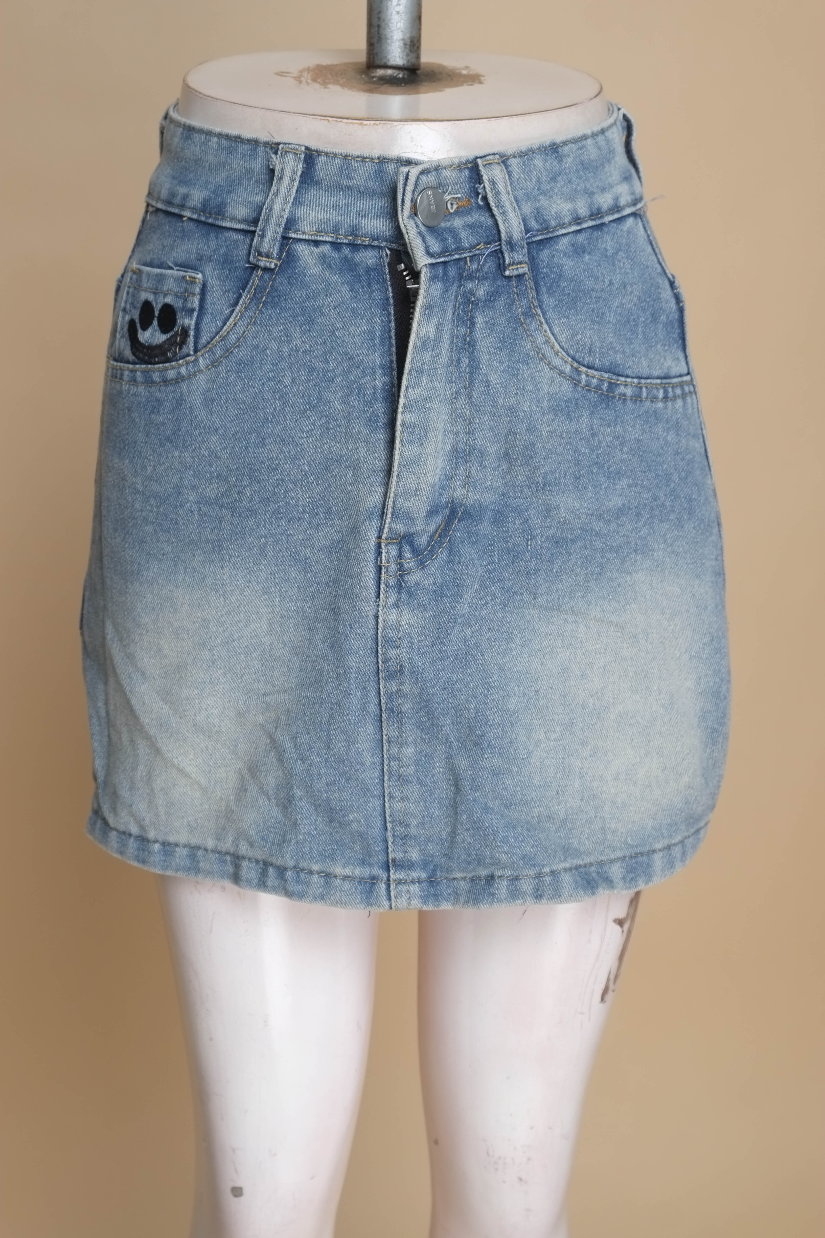 Chân váy jeans xanh
