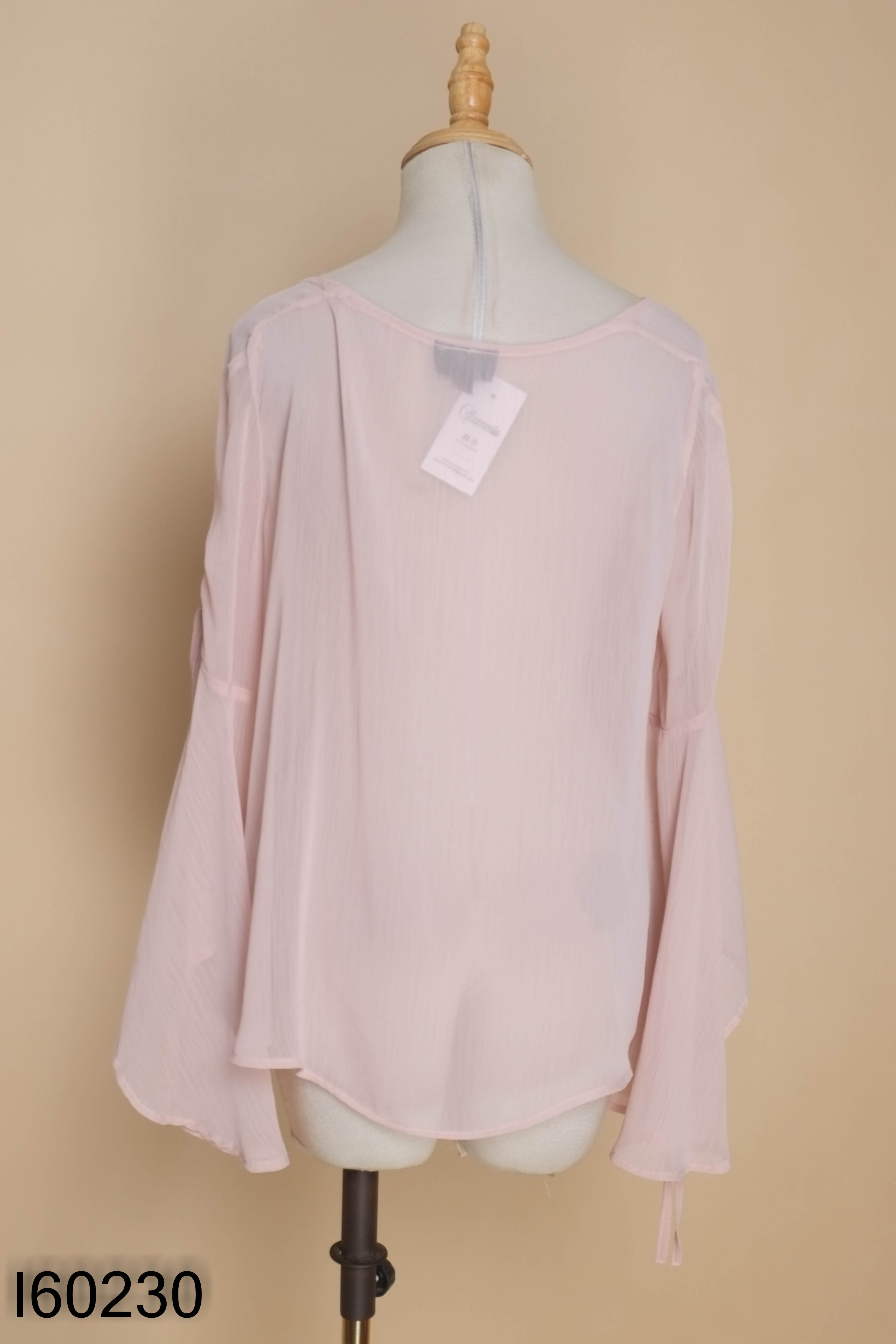 Áo voan hồng TOPSHOP tay đan dây