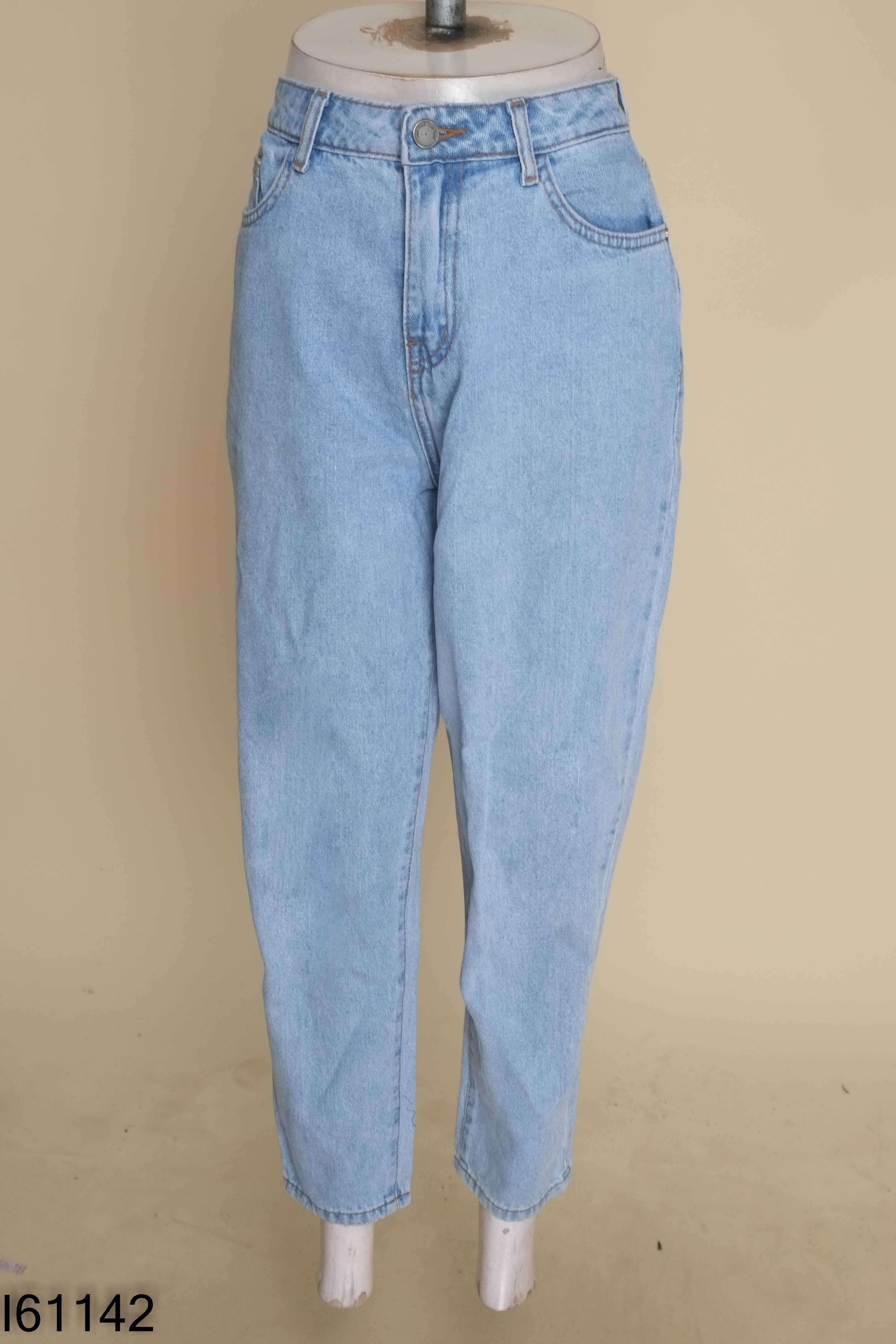 Quần jeans xanh YODY ống đứng