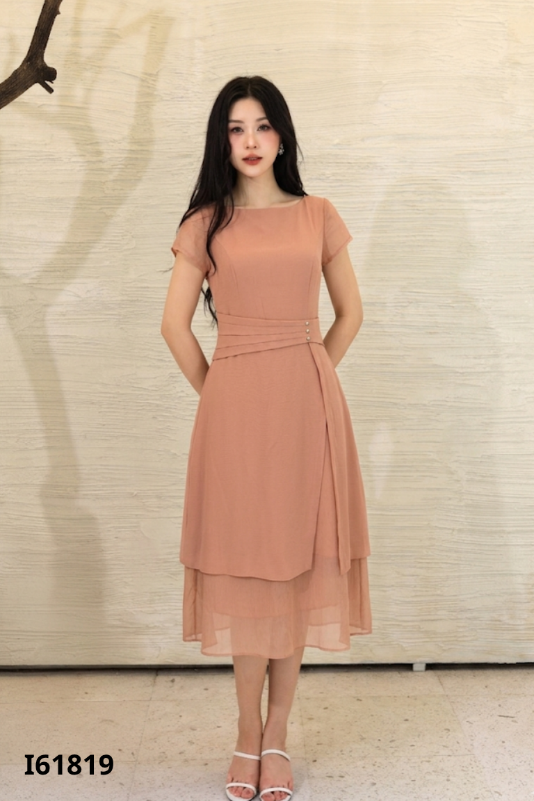 Váy EMSPO nâu xẻ tà