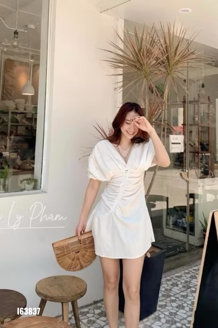NEWTAG Váy linen be BOPPY tay phồng