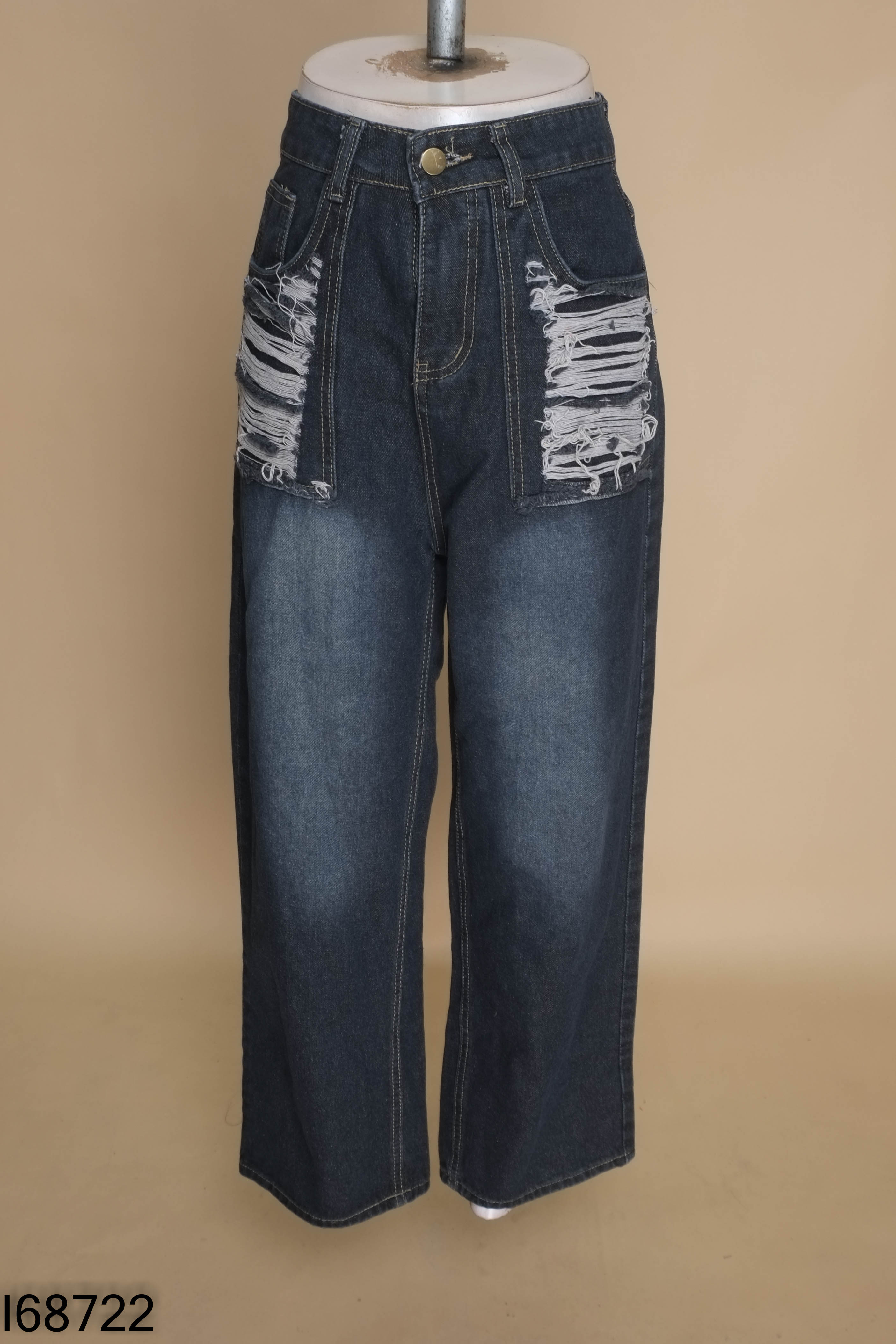 Quần jeans rách xanh đen