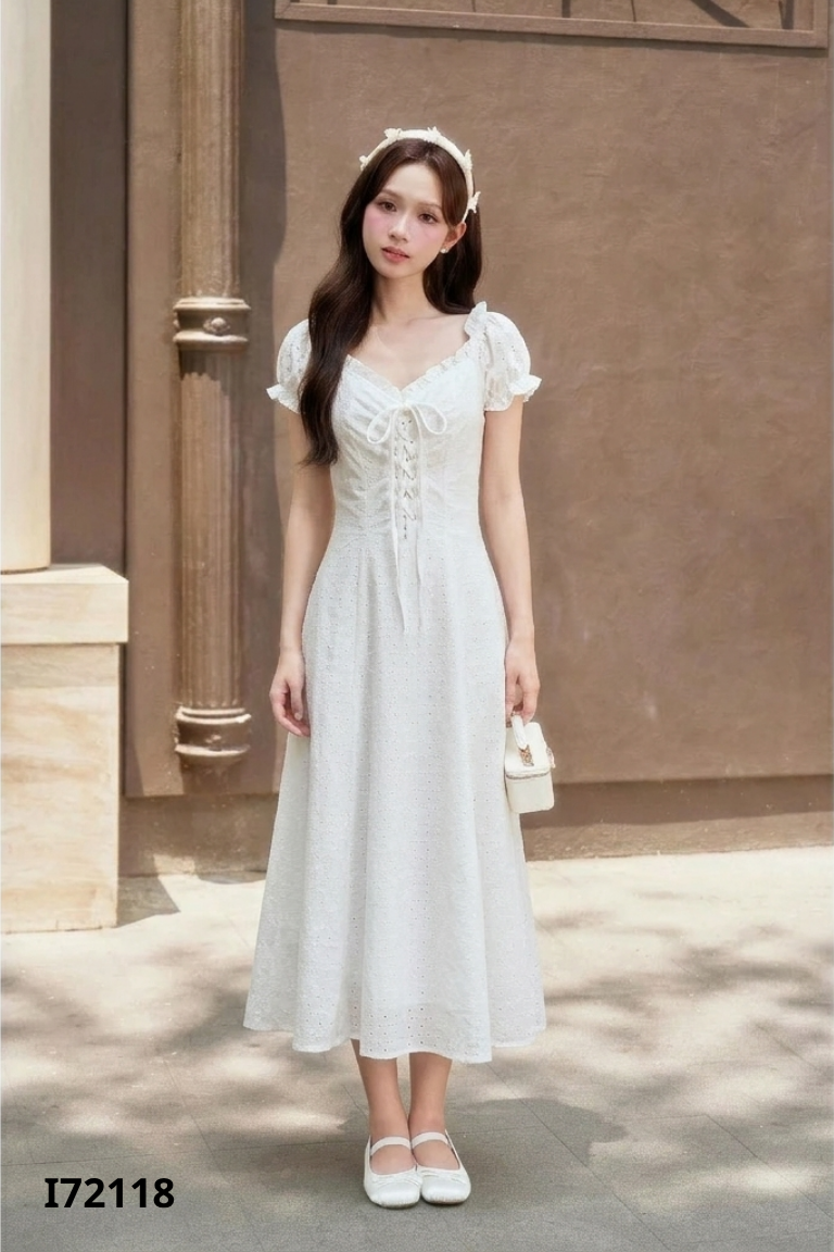 Váy trắng CATI CLOTHING phối ngực