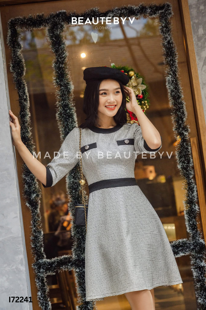 Váy be BEAUTE BY V viền đen