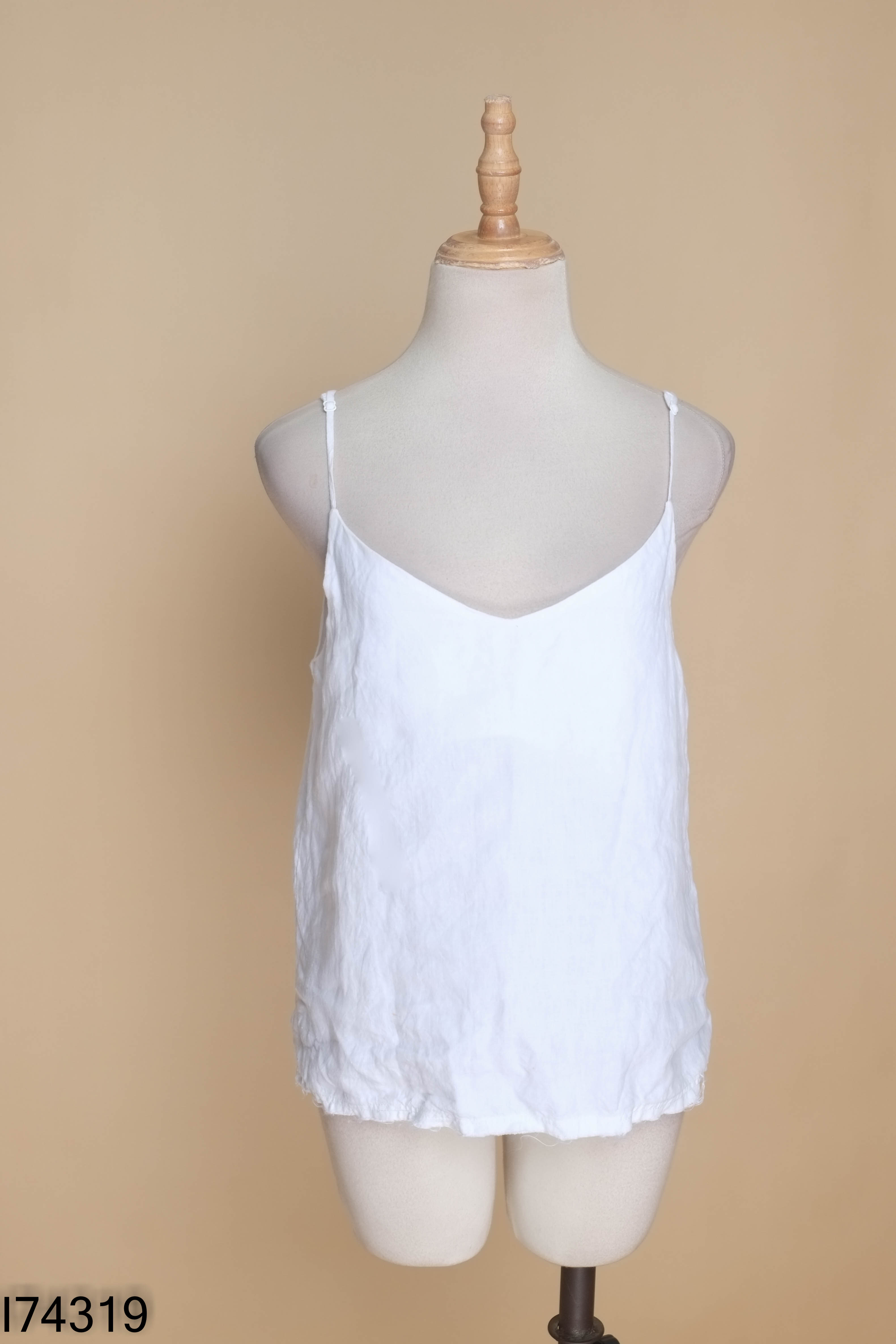 Áo hai dây linen THE 31 trắng