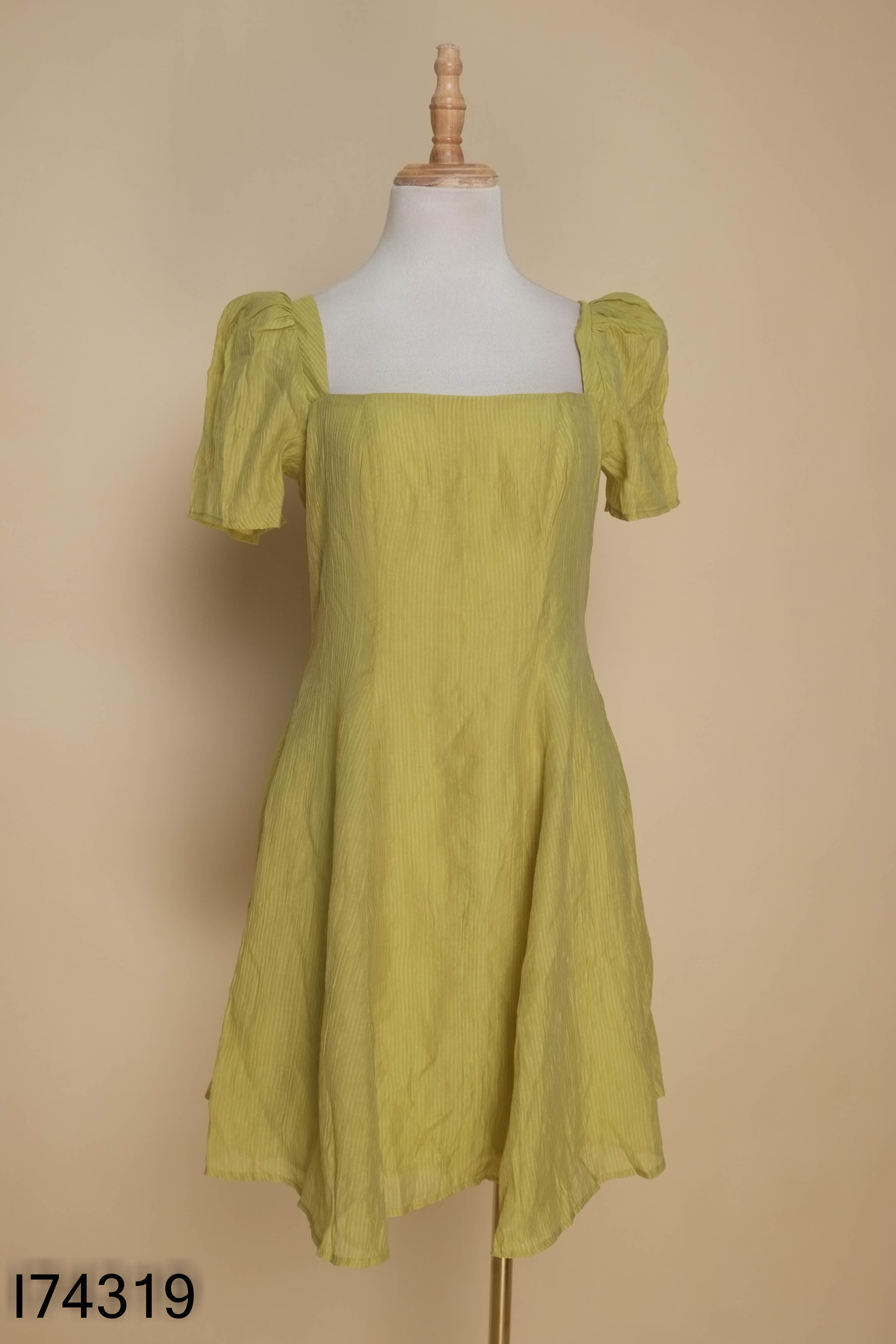NEWTAG Váy xanh vàng OLV BOUTIQUE cổ vuông