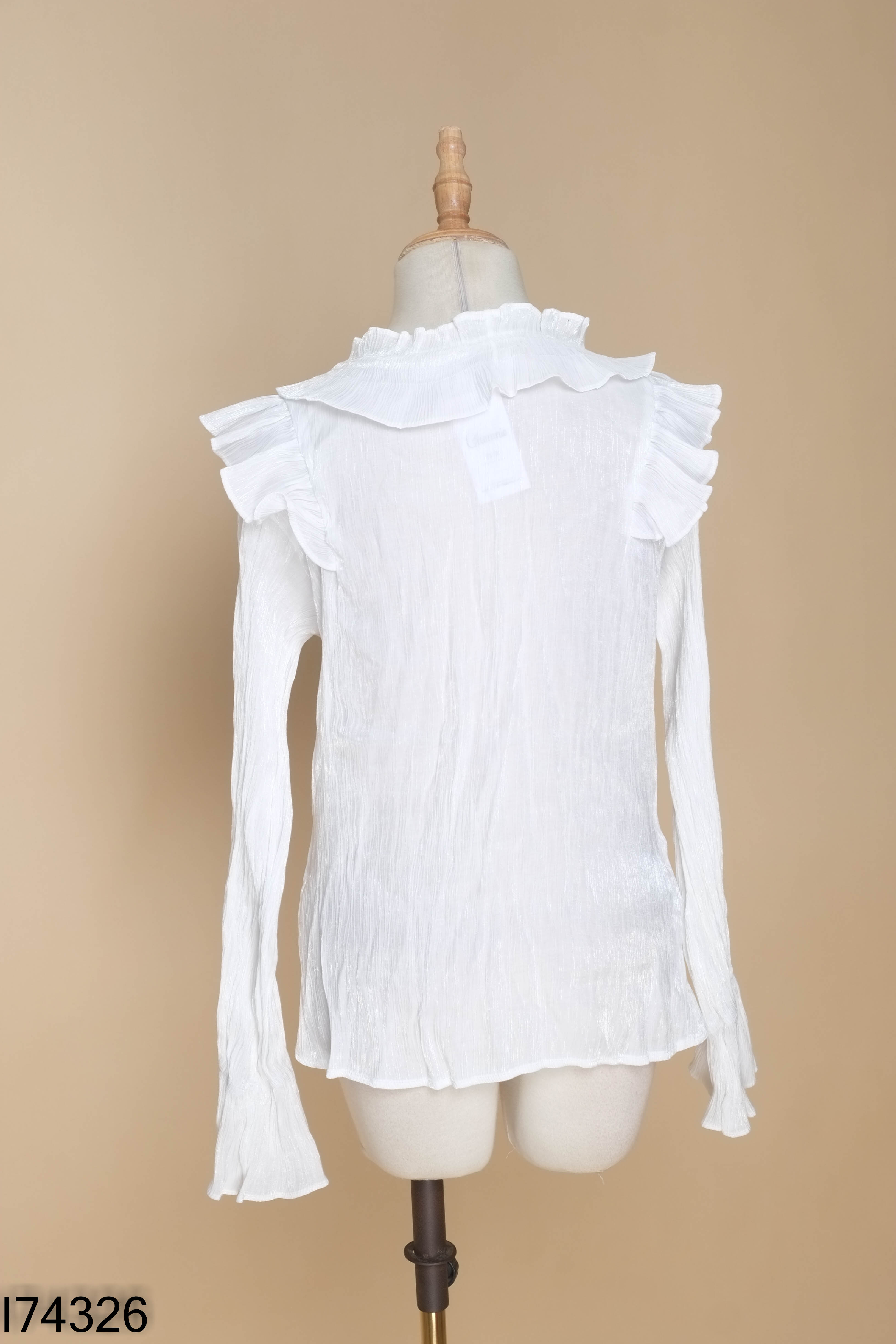 Áo trắng organza VEO'S BY KHANH trắng bèo