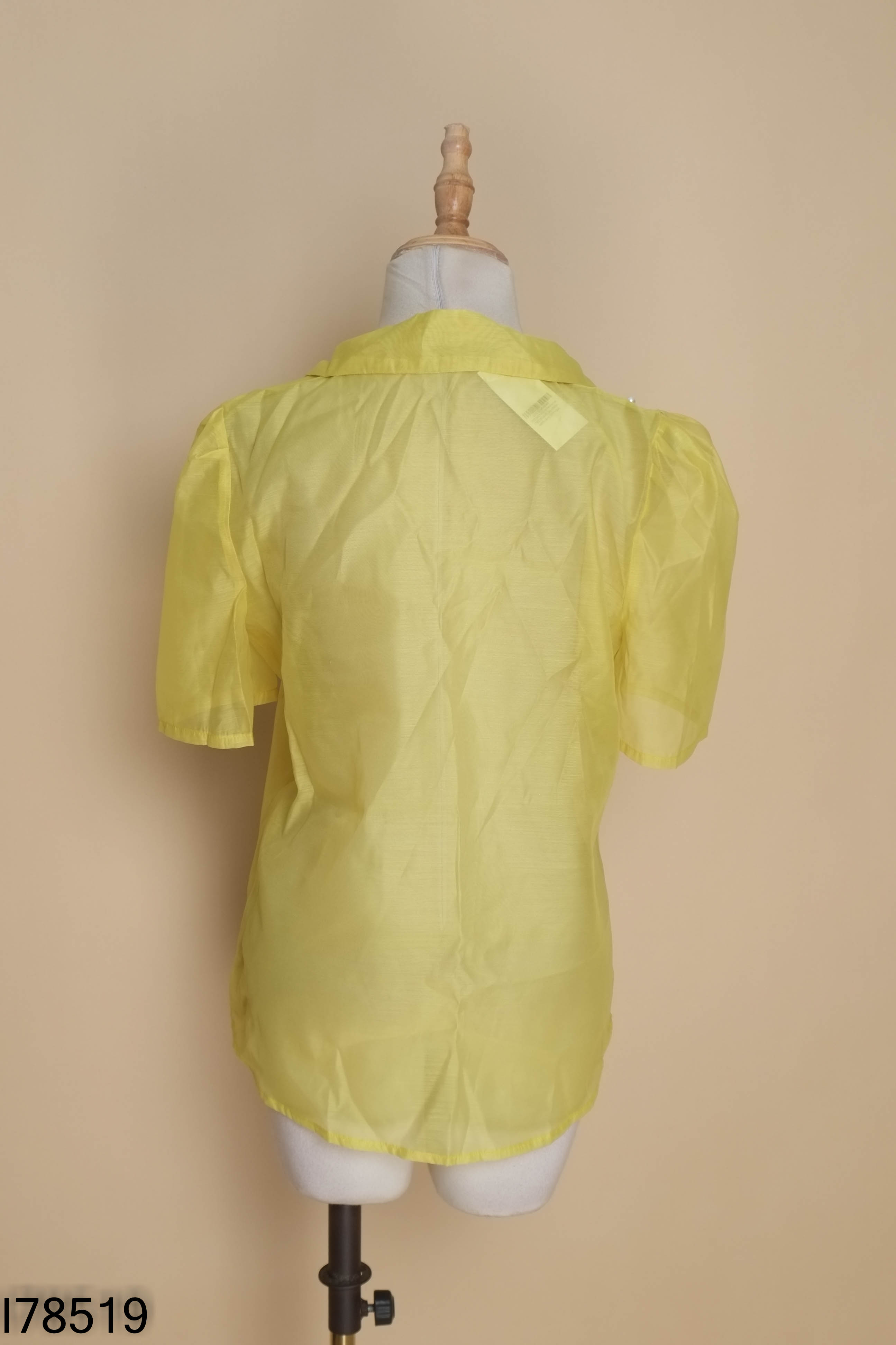 Áo chiffon xanh vàng đính ngọc