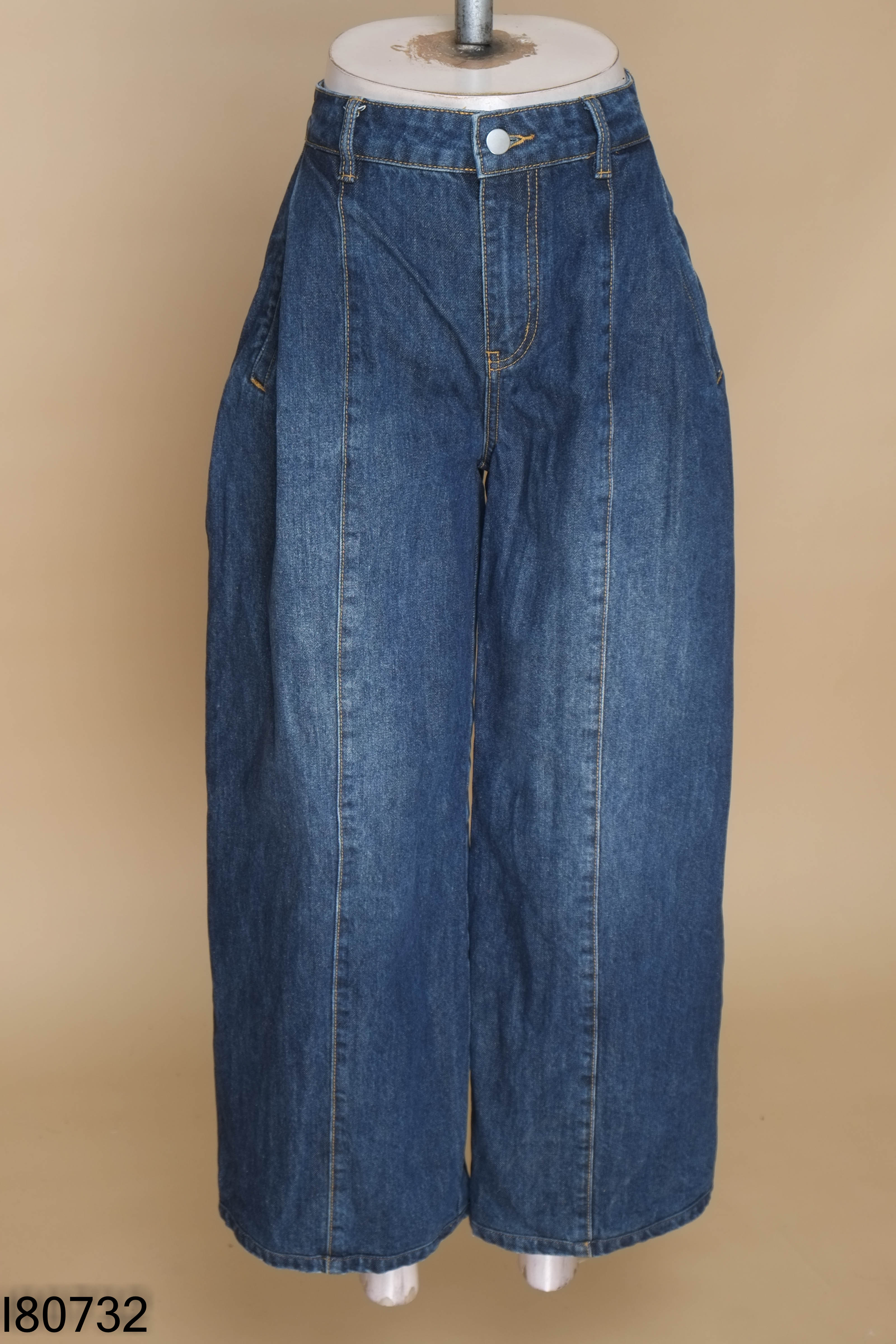 Quần jeans GIORDANO xanh suông