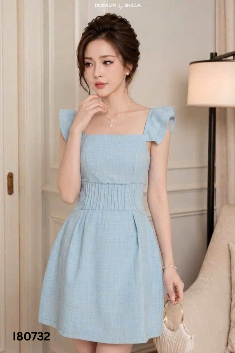 Váy THE SHILLA xanh 2 dây
