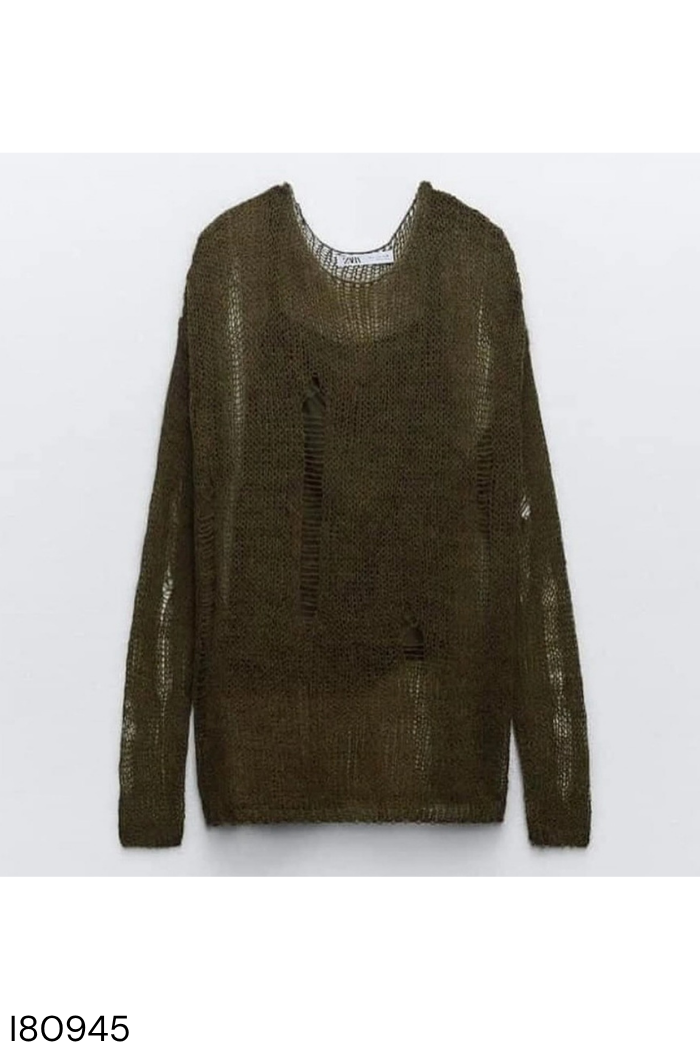 Áo len ZARA rêu lưới