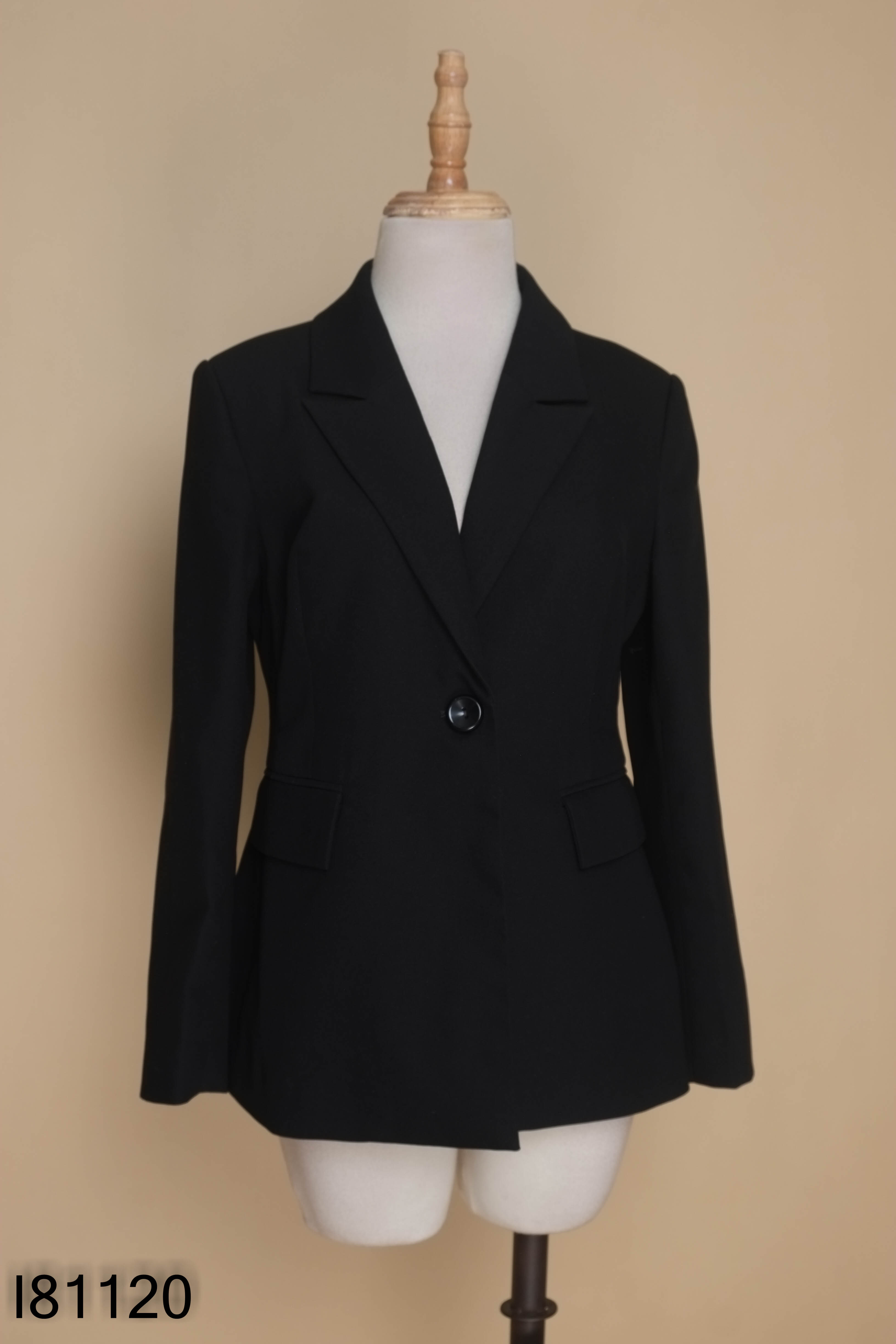 Áo blazer thiết kế đen trơn