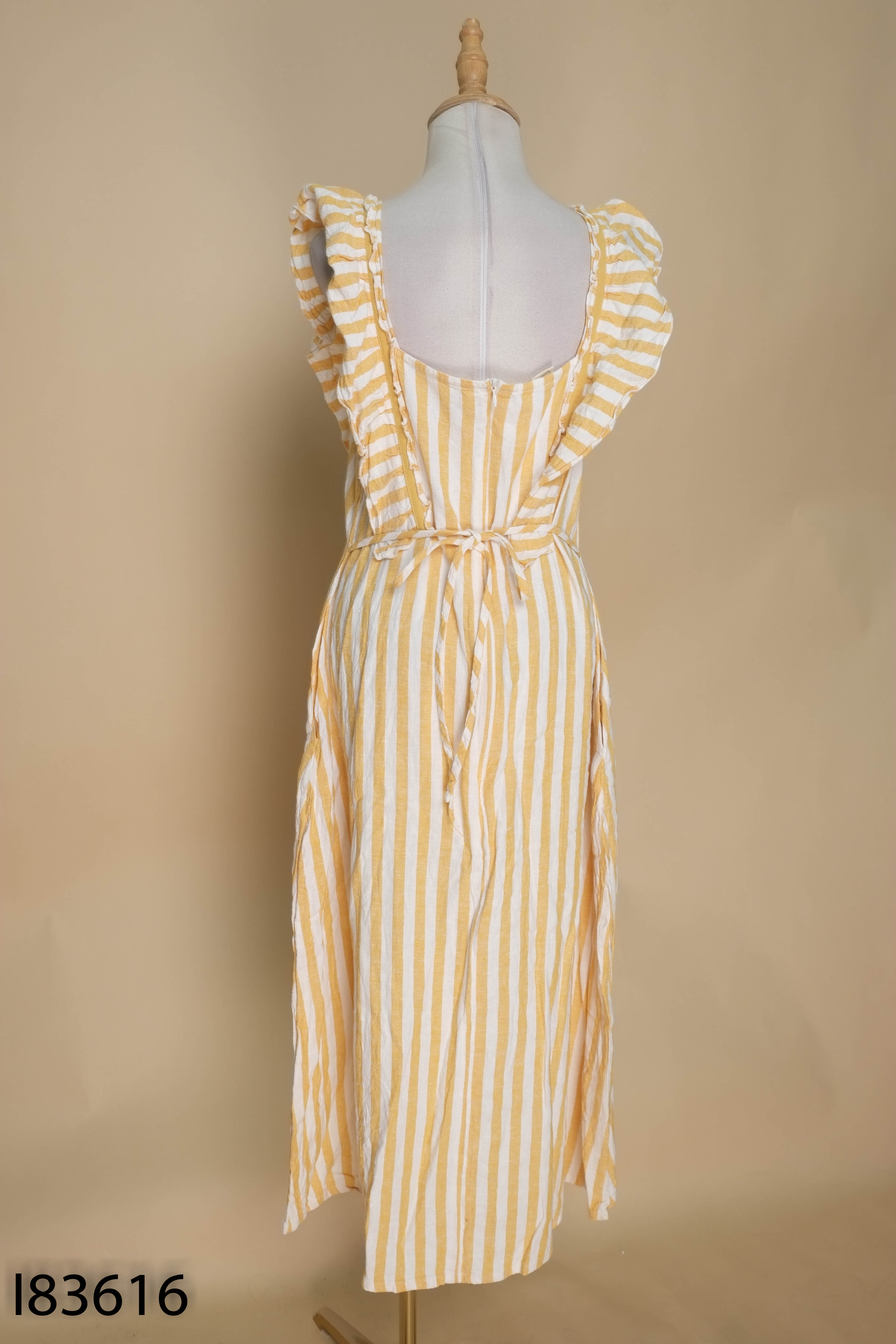 Váy linen LAANDLIN be sọc vàng