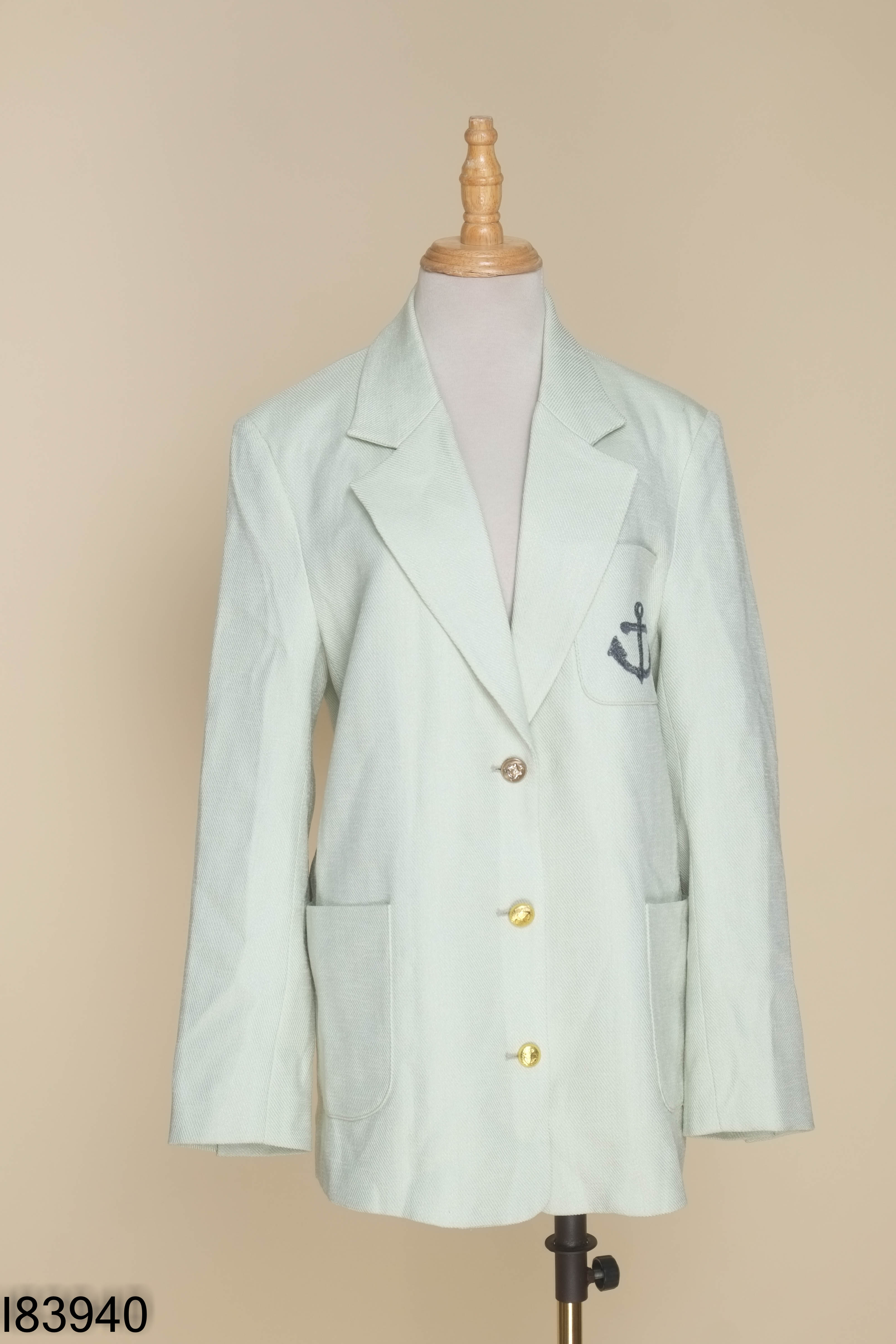 Áo khoác vest dạ xanh