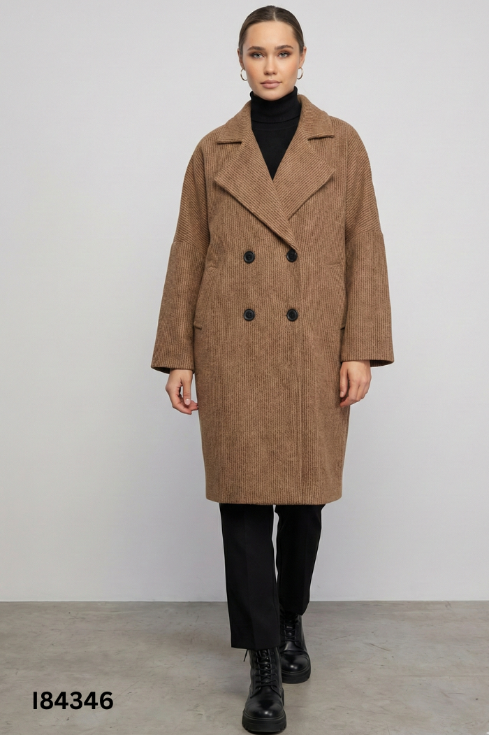 Áo khoác dạ blazer nâu dáng dài