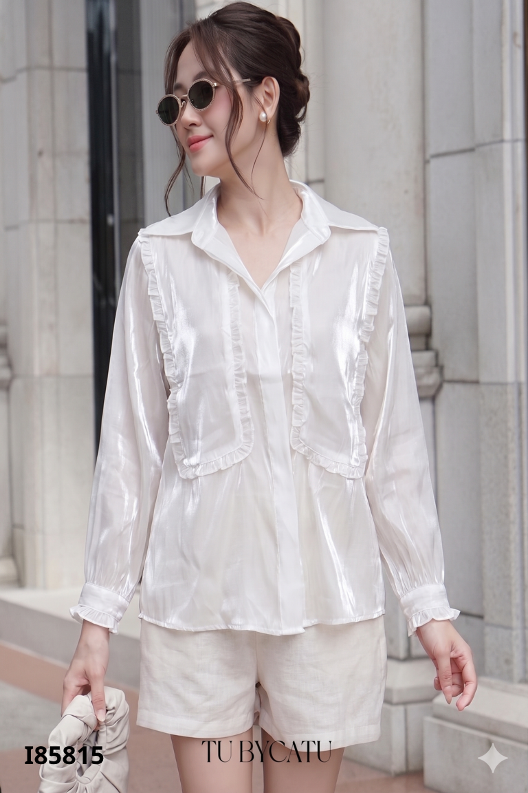 Áo NO.NEUF organza trắng