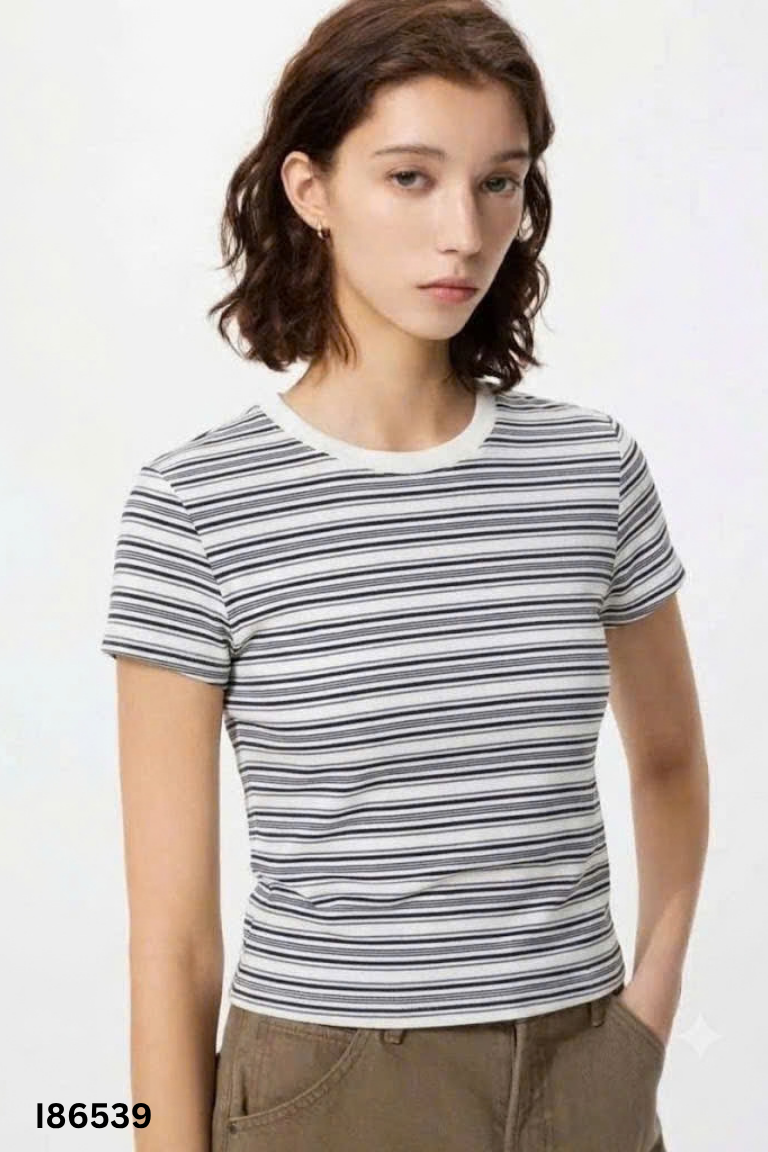 Áo babytee be kẻ xanh UNIQLO