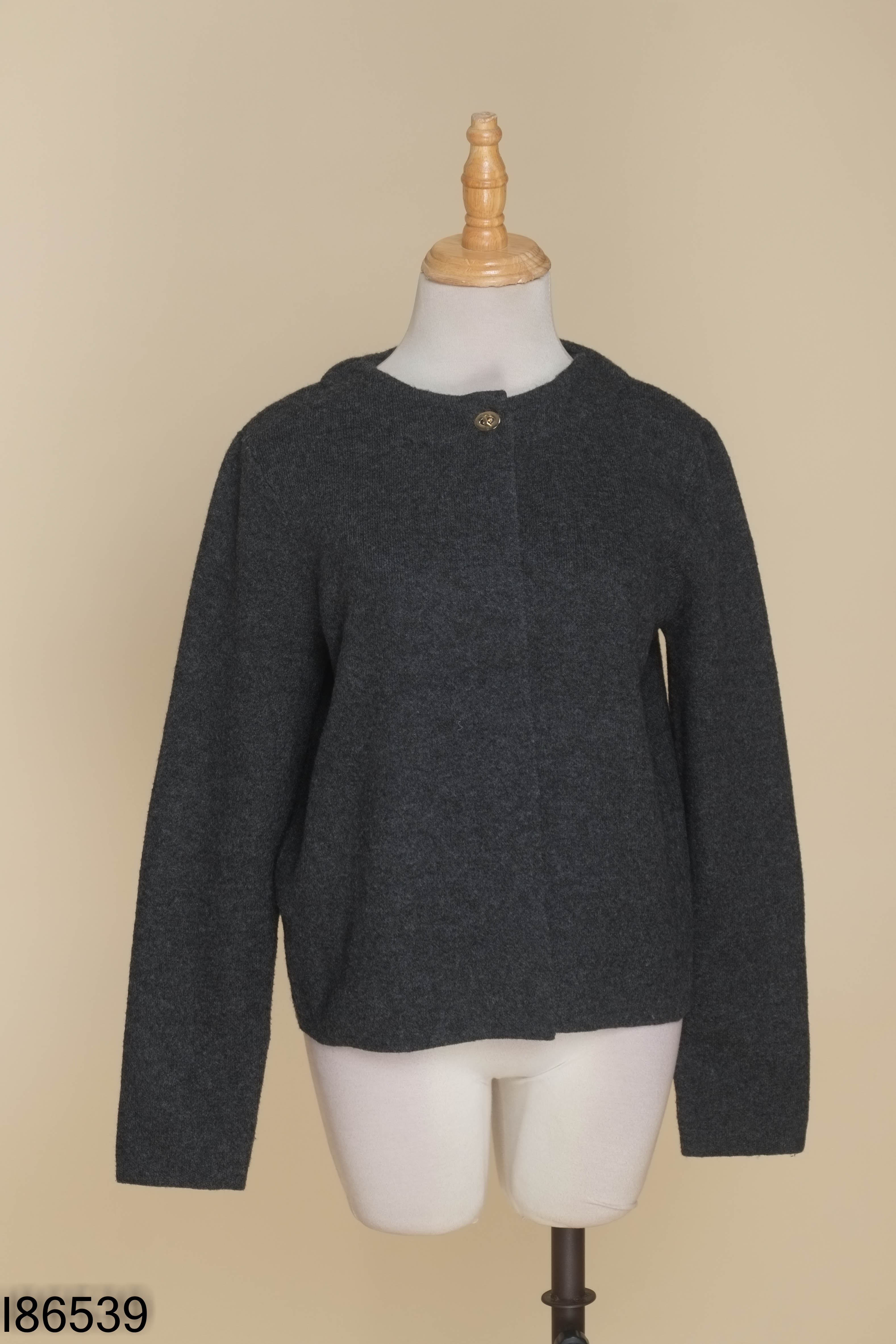 Áo len cardigan xám ZARA trơn