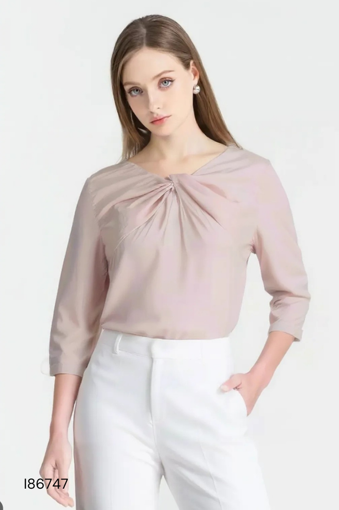 Áo PEONY đũi be
