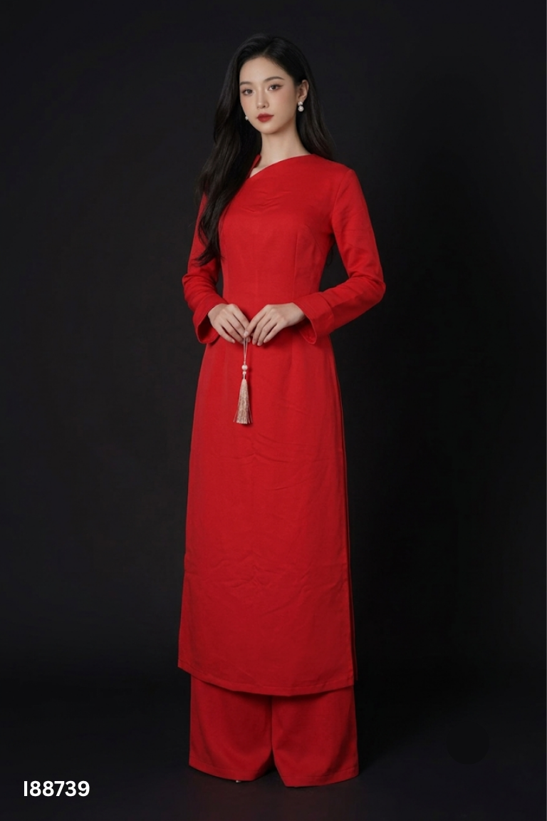 SET áo dài đỏ+ quần