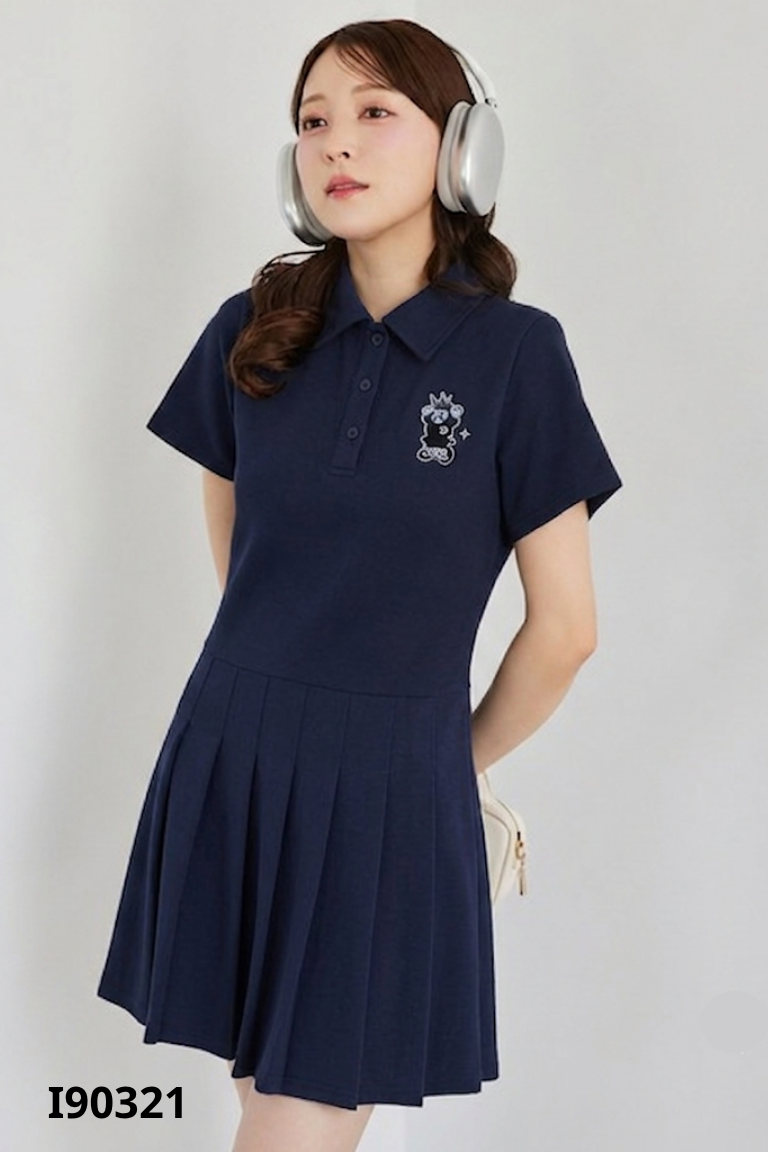 Váy xanh WHO.A.U cổ polo