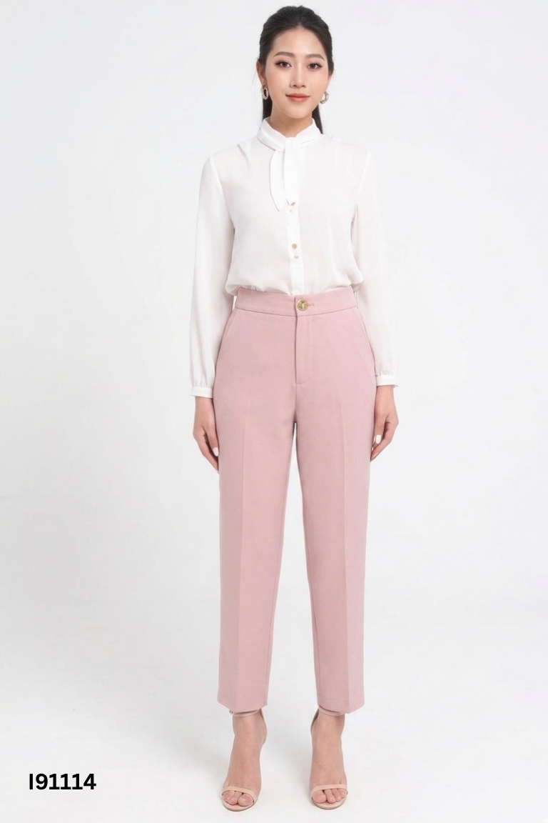 Quần IVY MODA baggy vải hồng