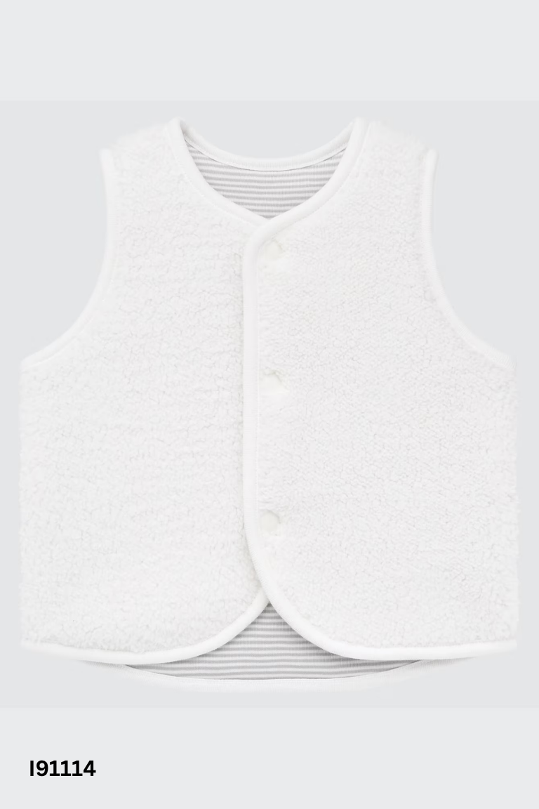 NEW ÁO UNIQLO lông trắng be kid