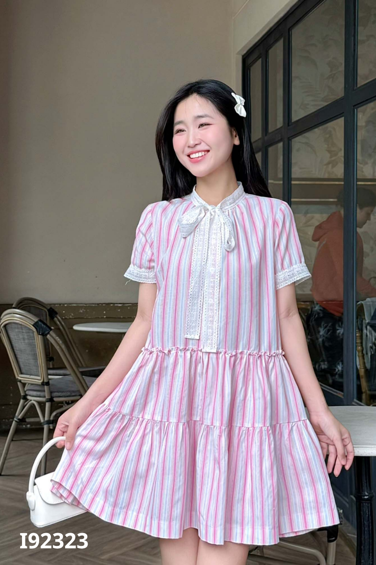 Váy MARC hồng sọc