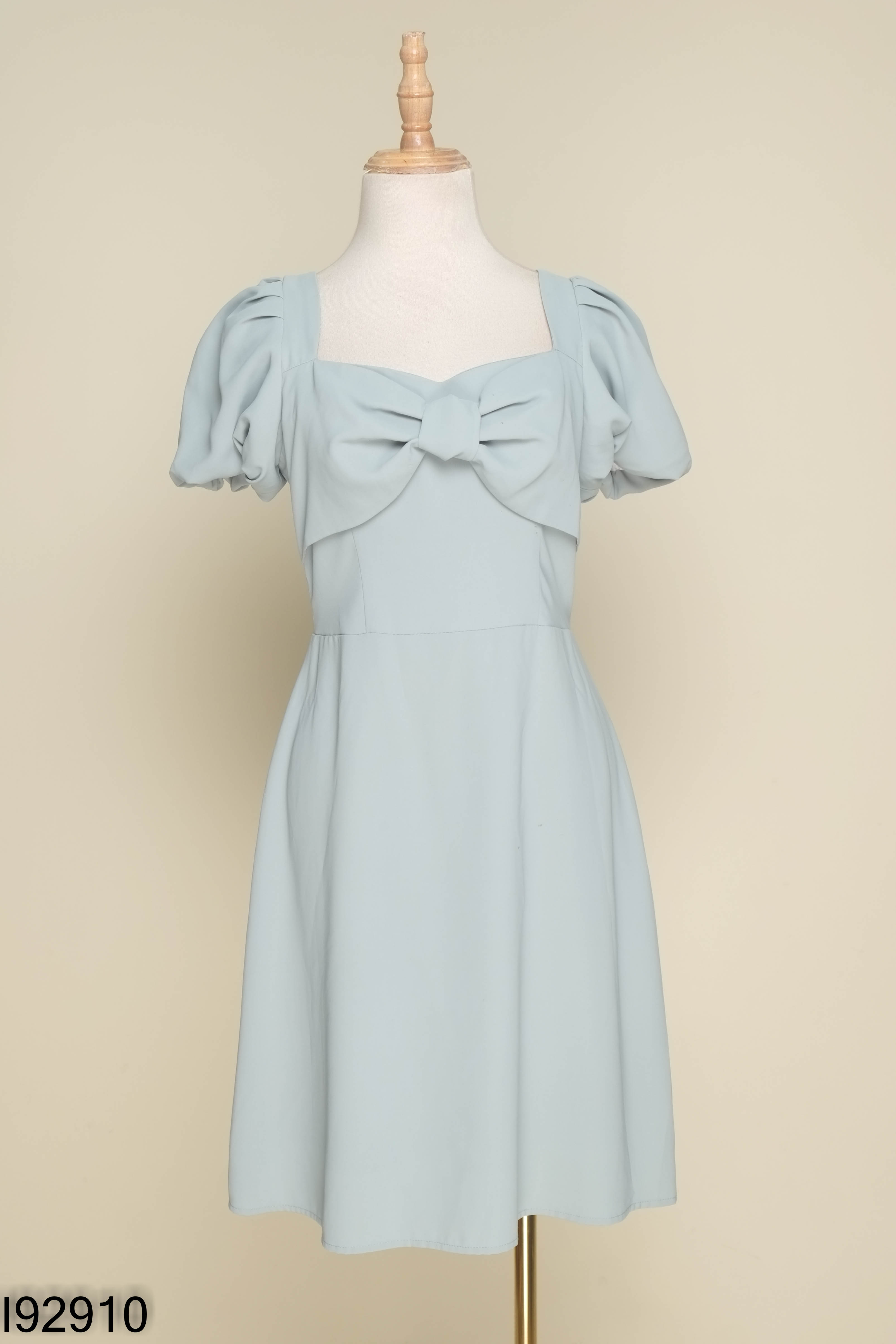 Váy xanh ADORE DRESS tay phồng