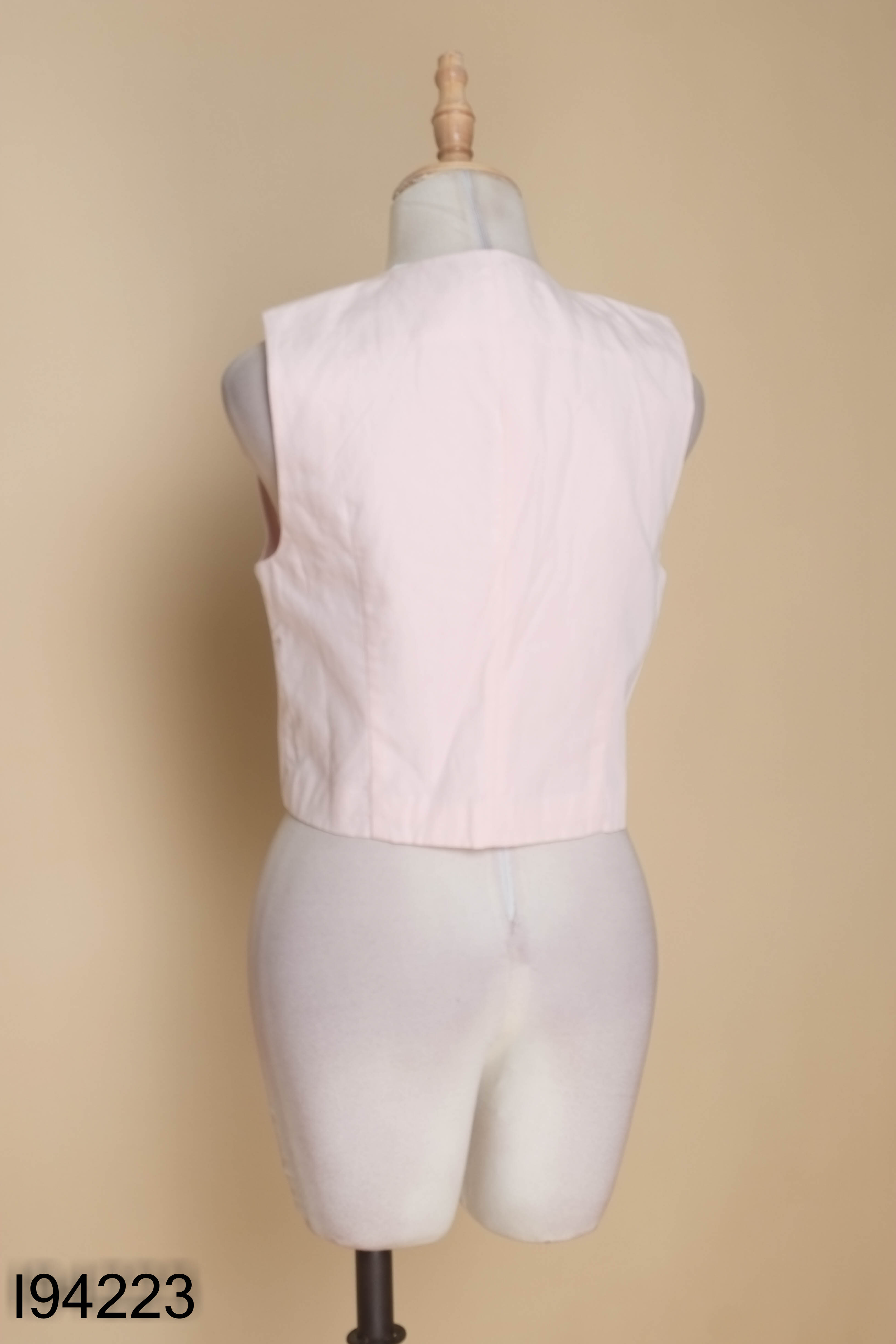 Áo gile ZARA hồng phối cúc