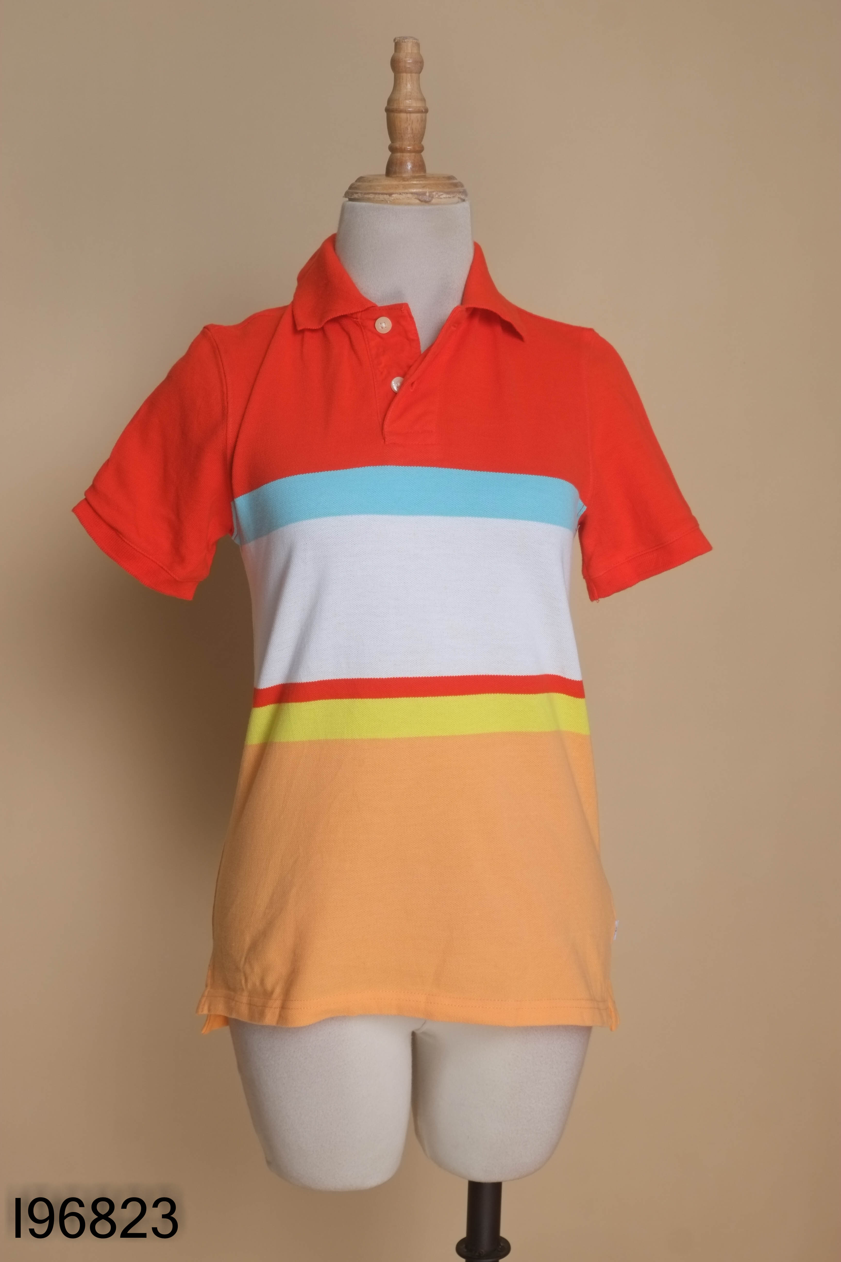 Áo polo GAP đỏ kẻ trắng vàng