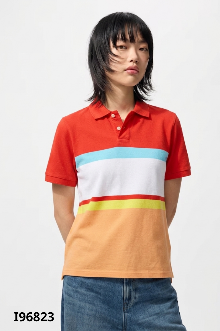 Áo polo GAP đỏ kẻ trắng vàng