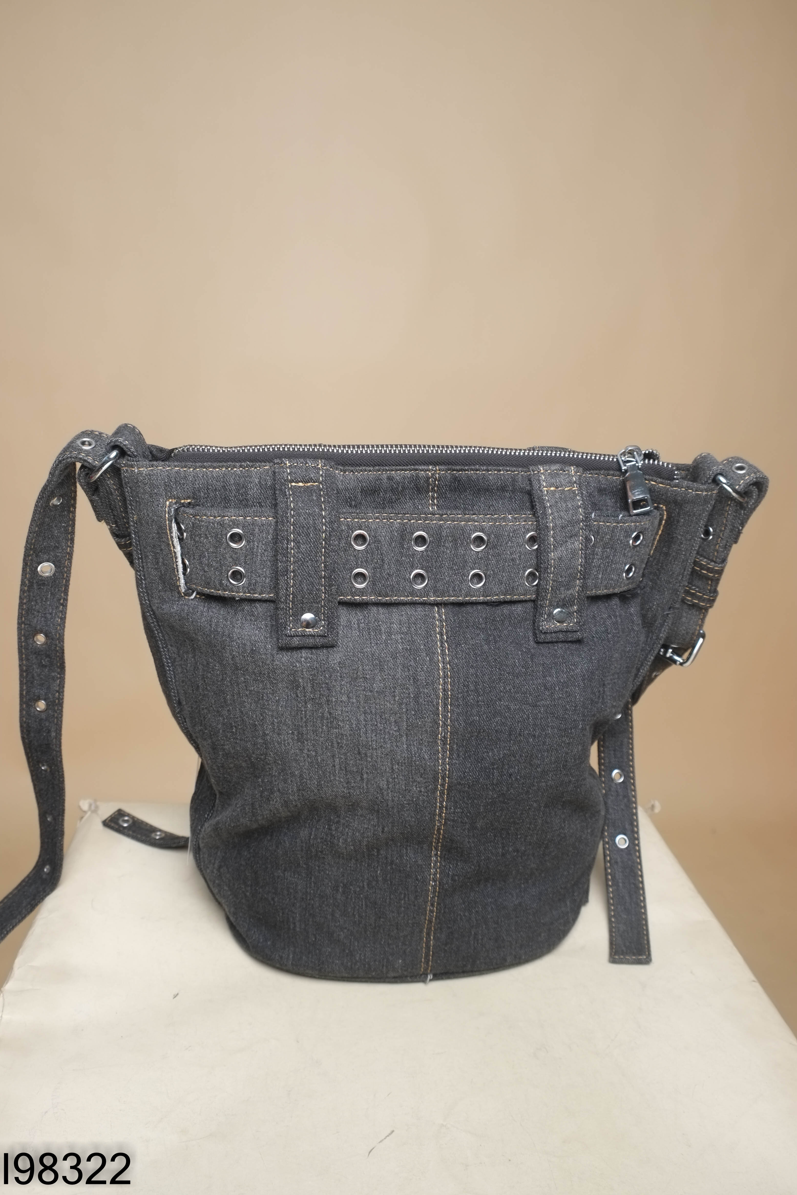 Túi jeans xám đen