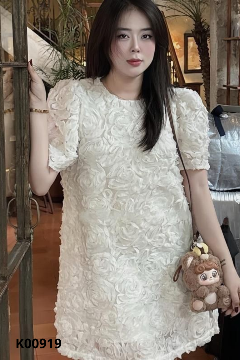 NETWAG Váy be hoa tay phồng