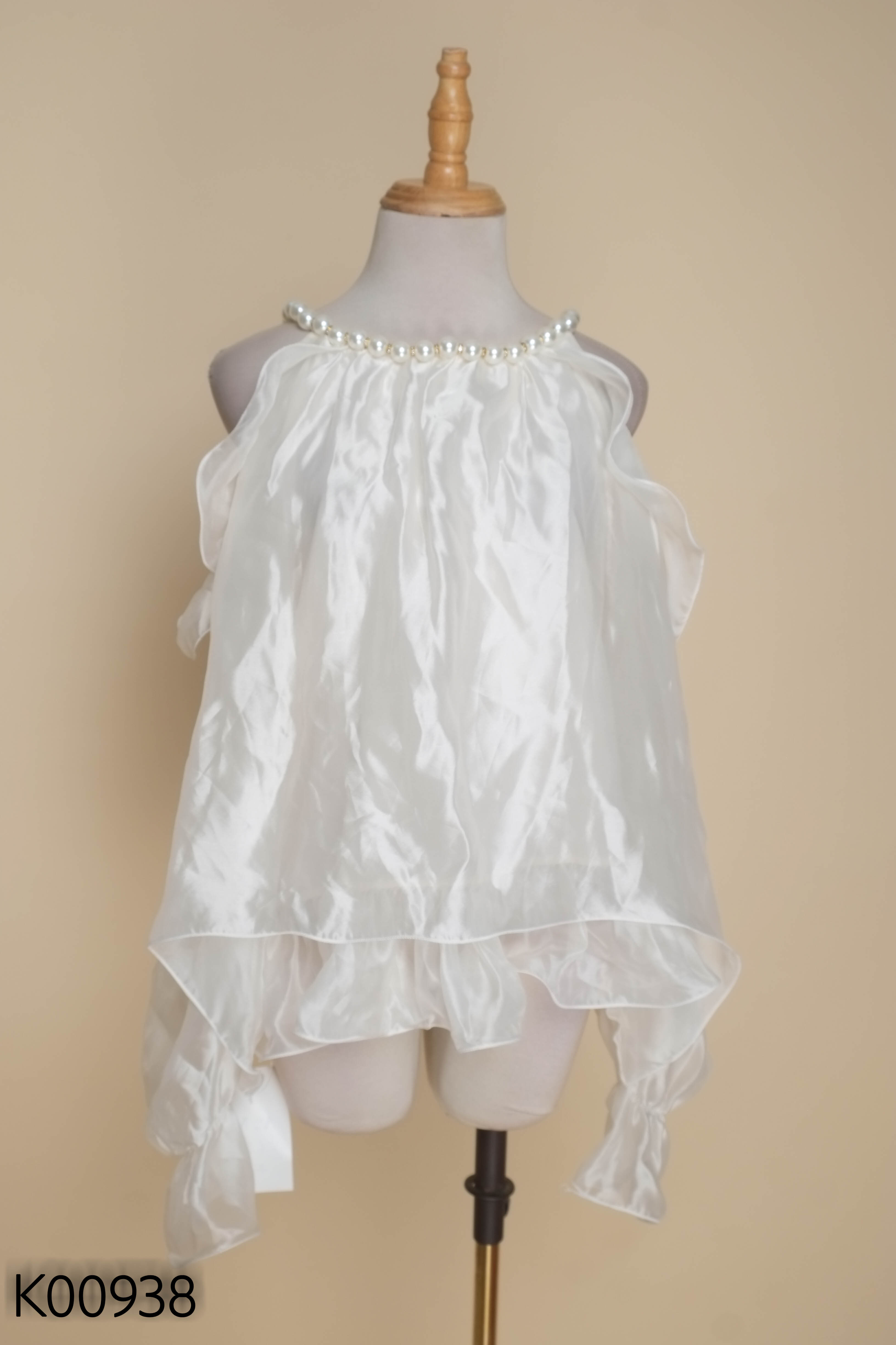 Áo babydoll voan be cổ ngọc