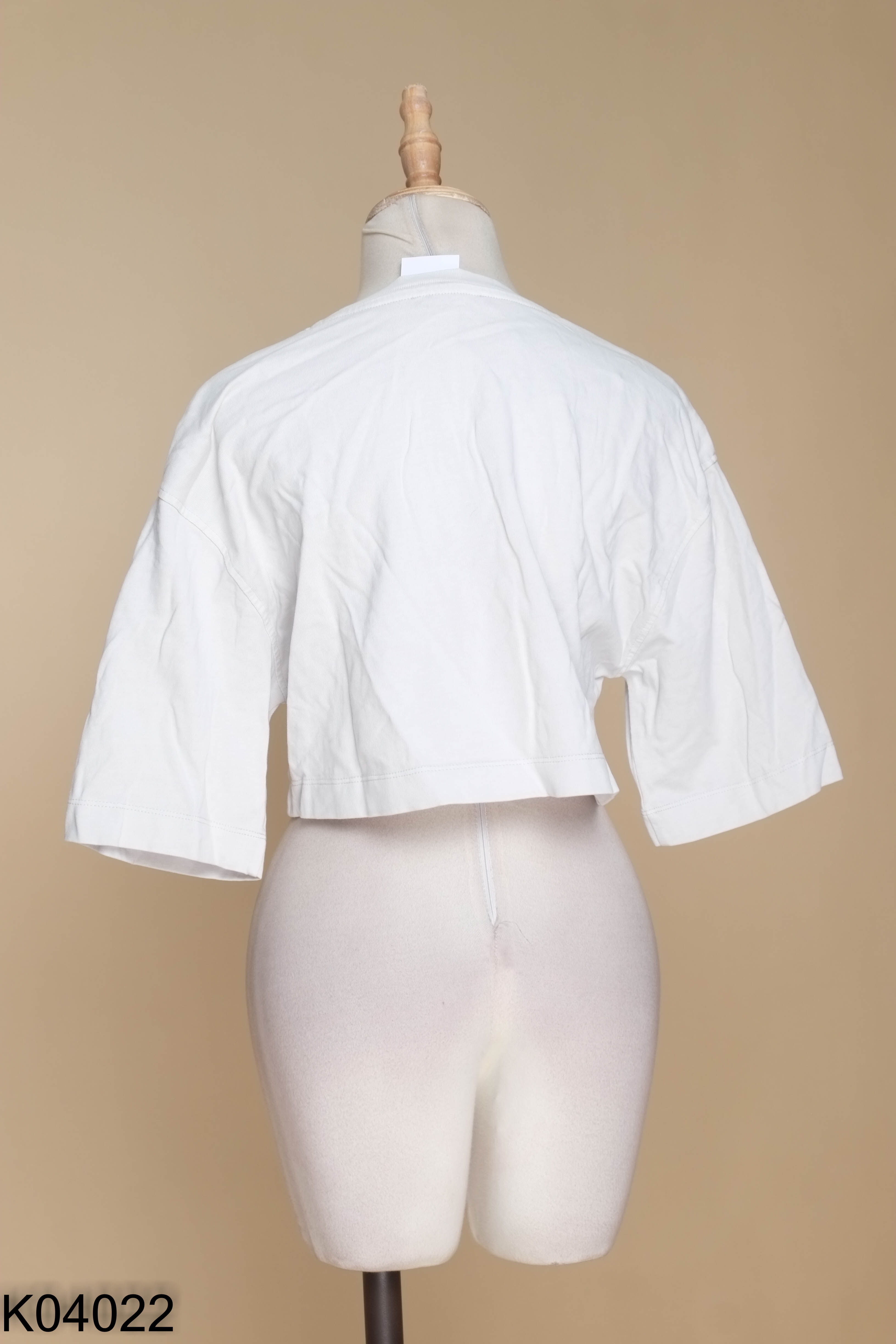 NEWTAG Áo croptop trắng ZARA