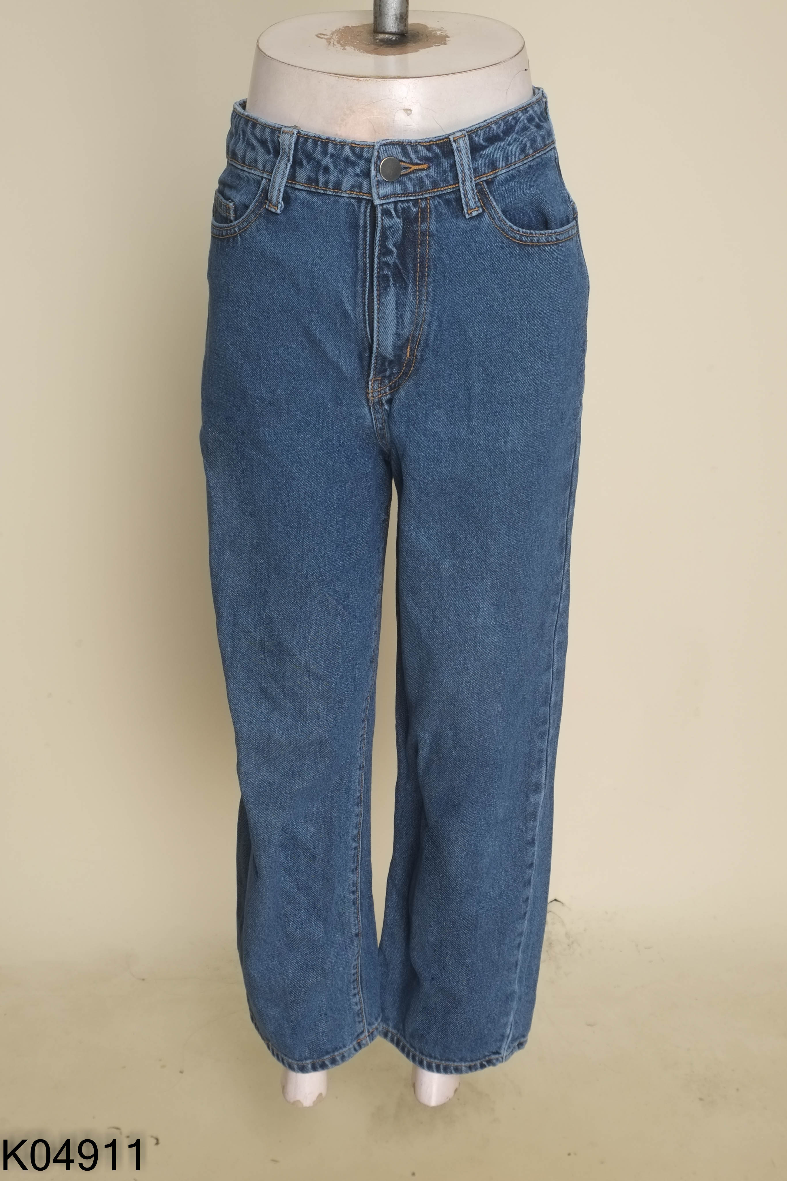Quần baggy jeans xanh