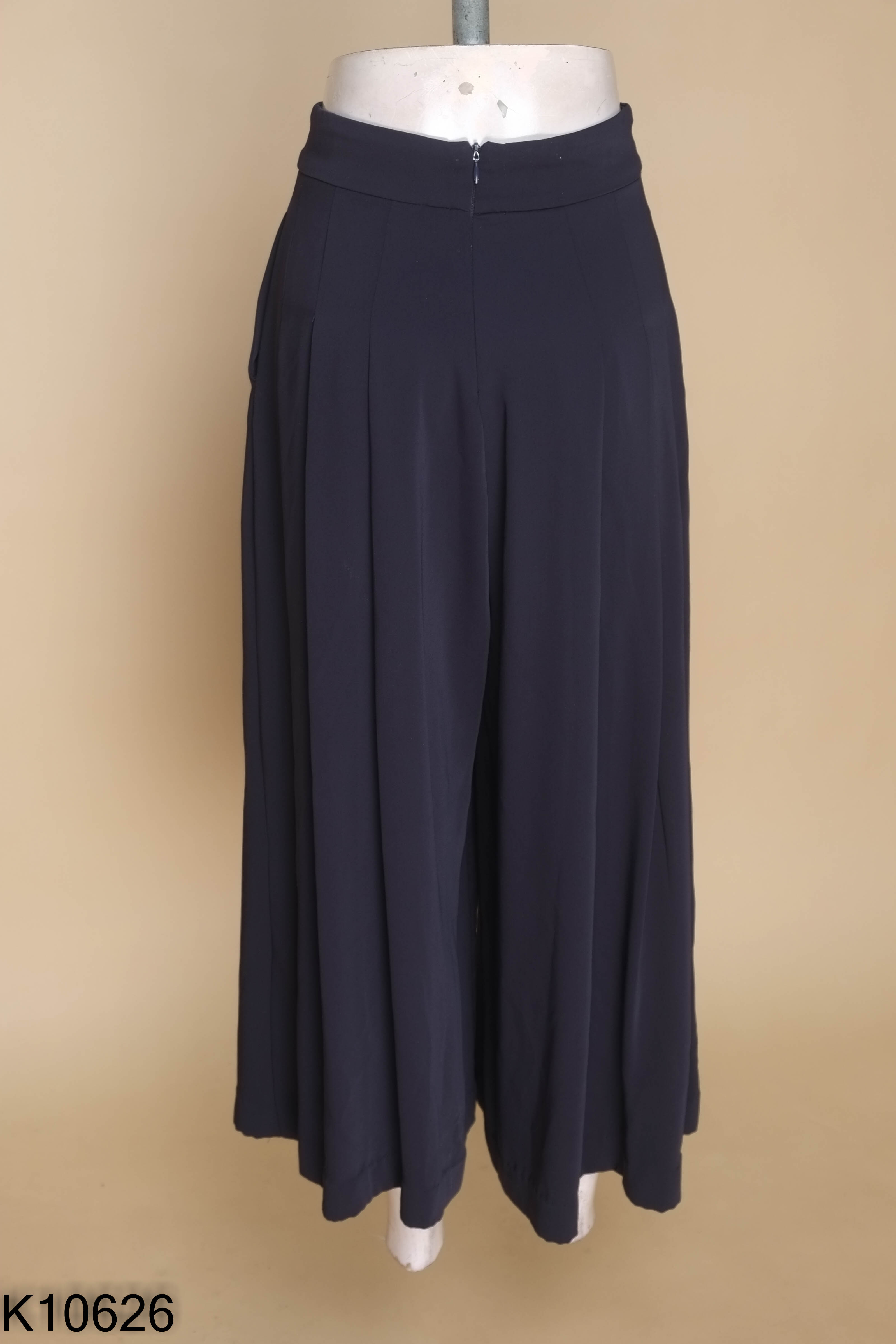Quần culottes vải xanh than