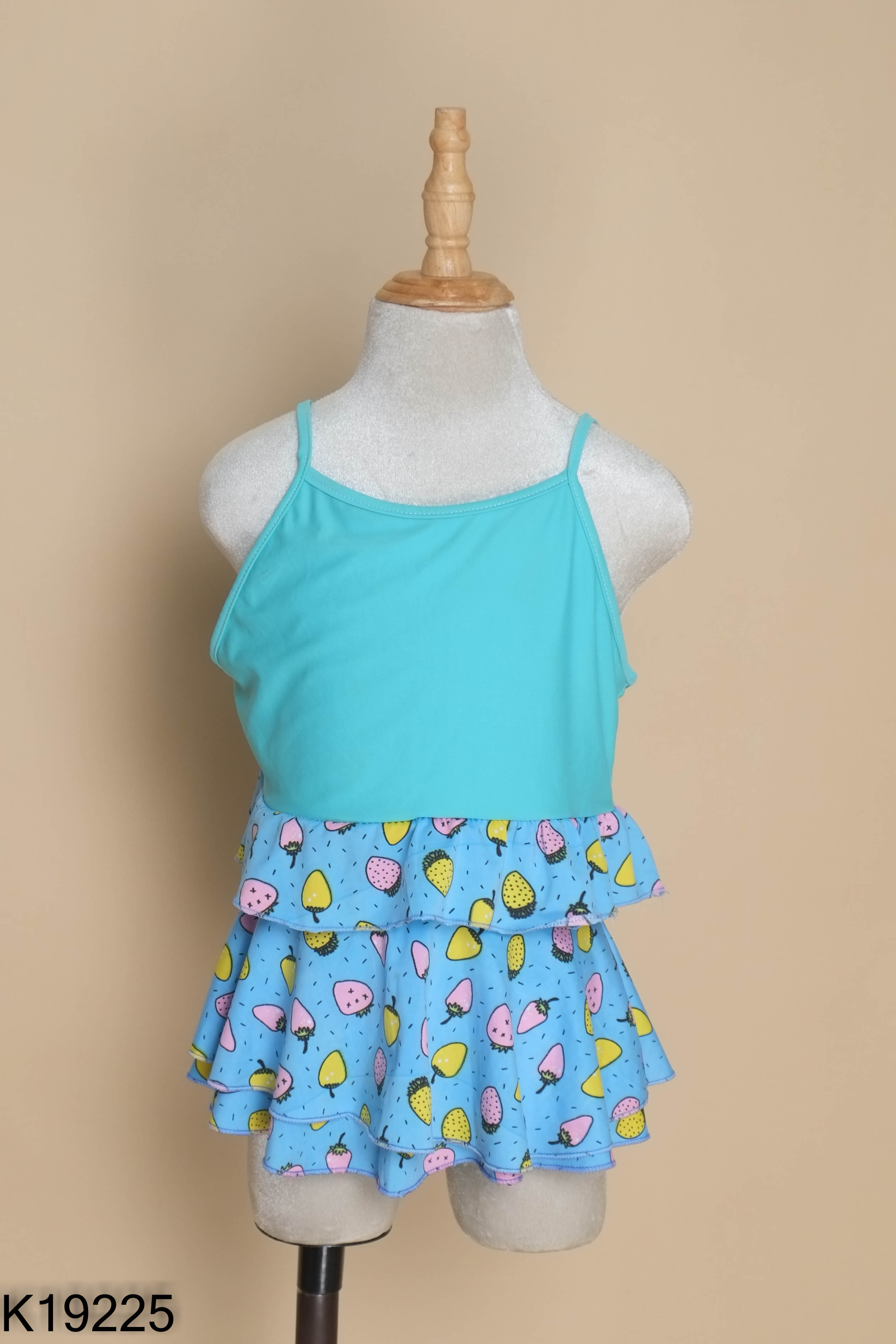 NEWTAG Set bikini xanh họa tiết kid