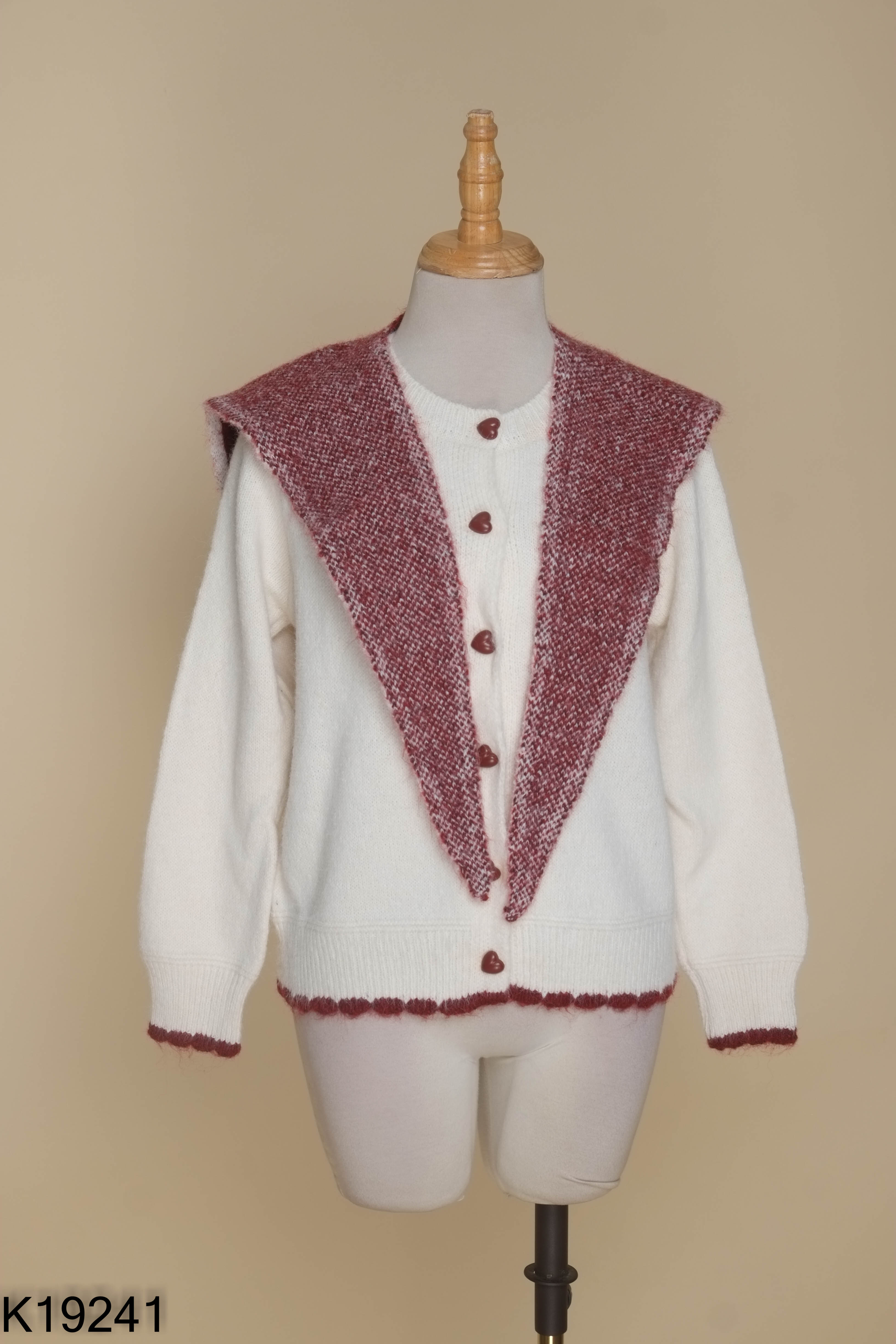 SET Áo cardigans len kem+ khăn choàng