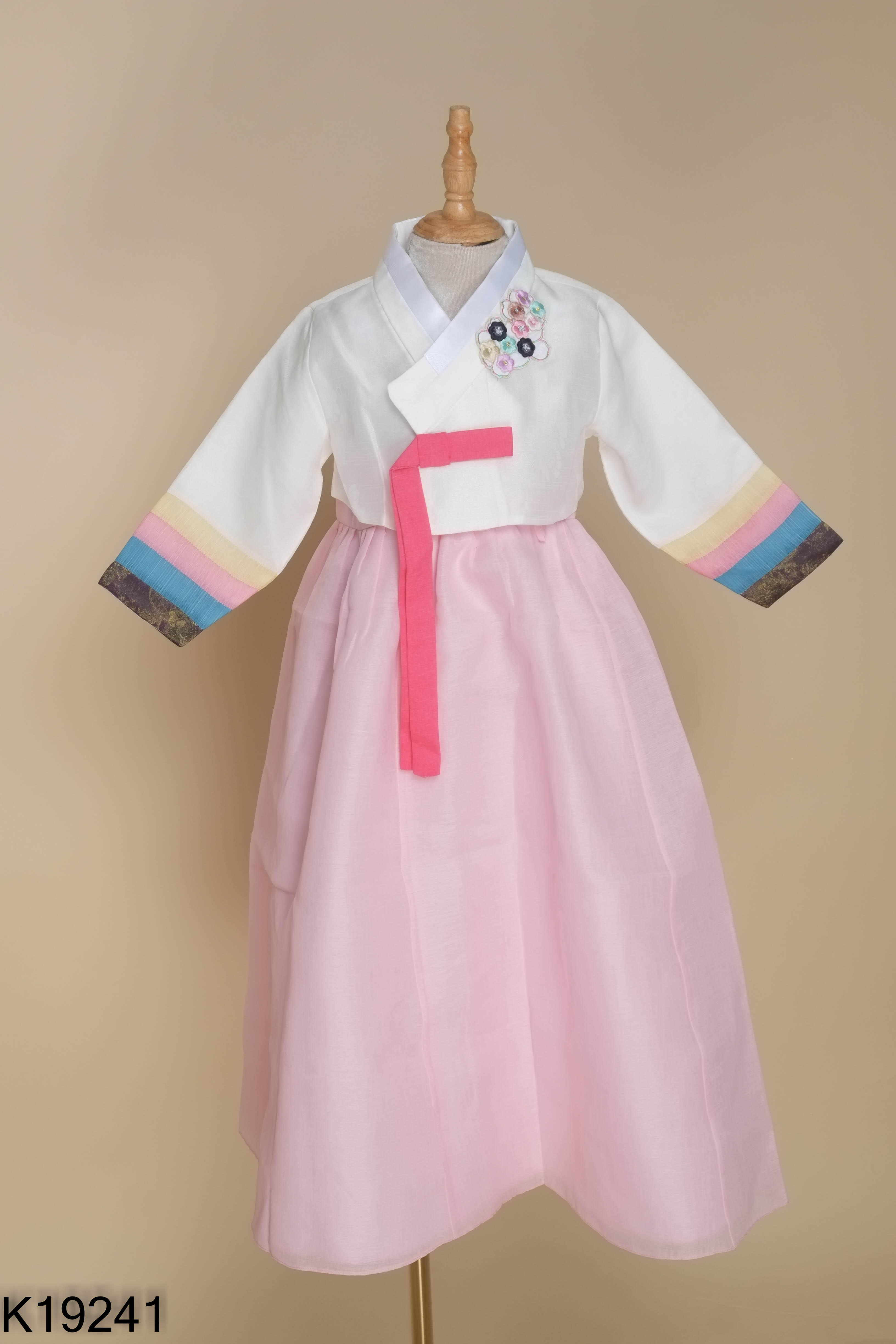 SET áo hanbok kem hồng KIDS