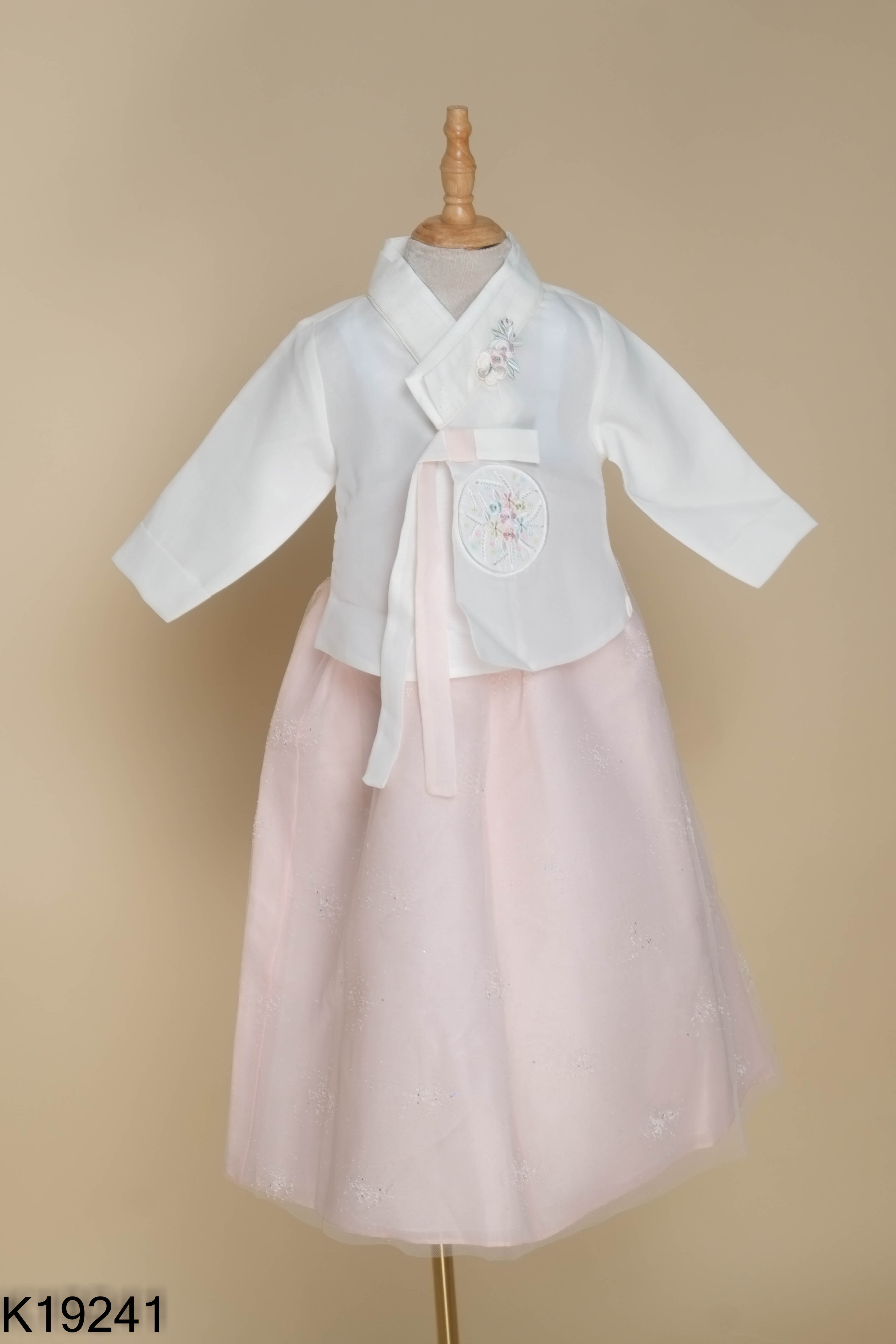 SET áo hanbok trắng+ váy KIDS