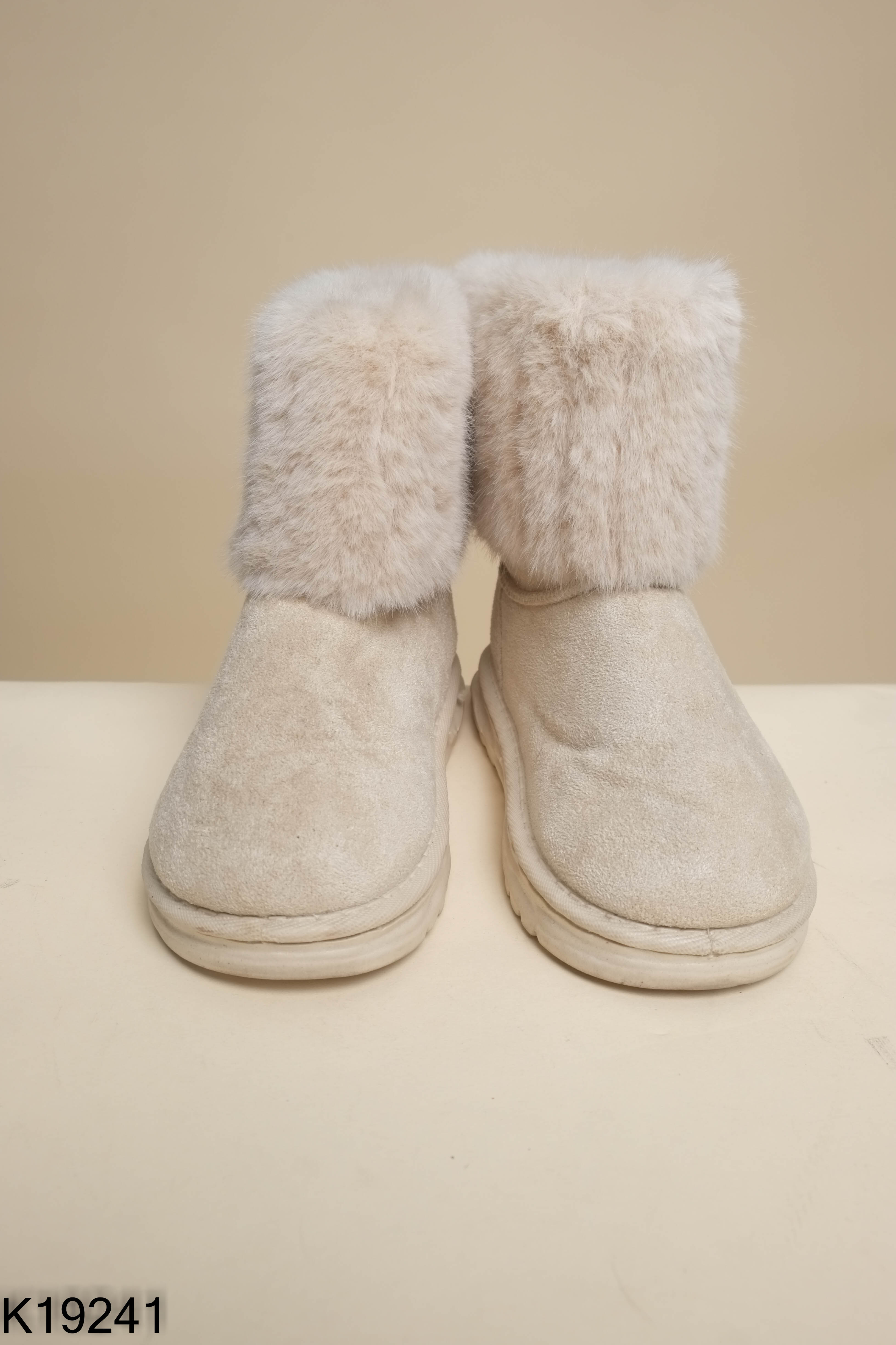 Boots kem da lộn cổ lông KIDS