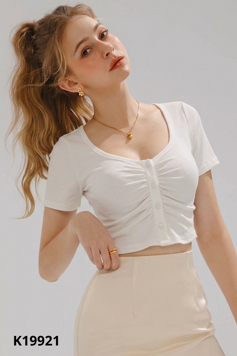 Áo croptop be trơn
