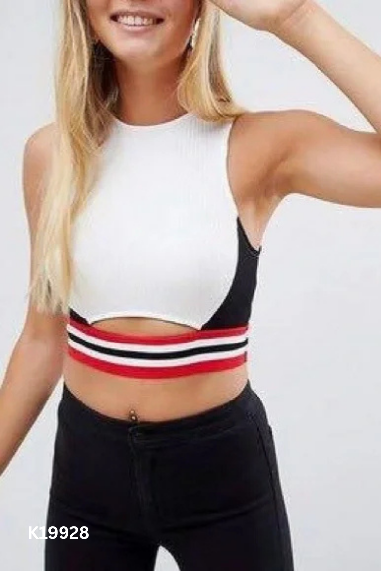 Áo ba lỗ BERSHKA đỏ đen