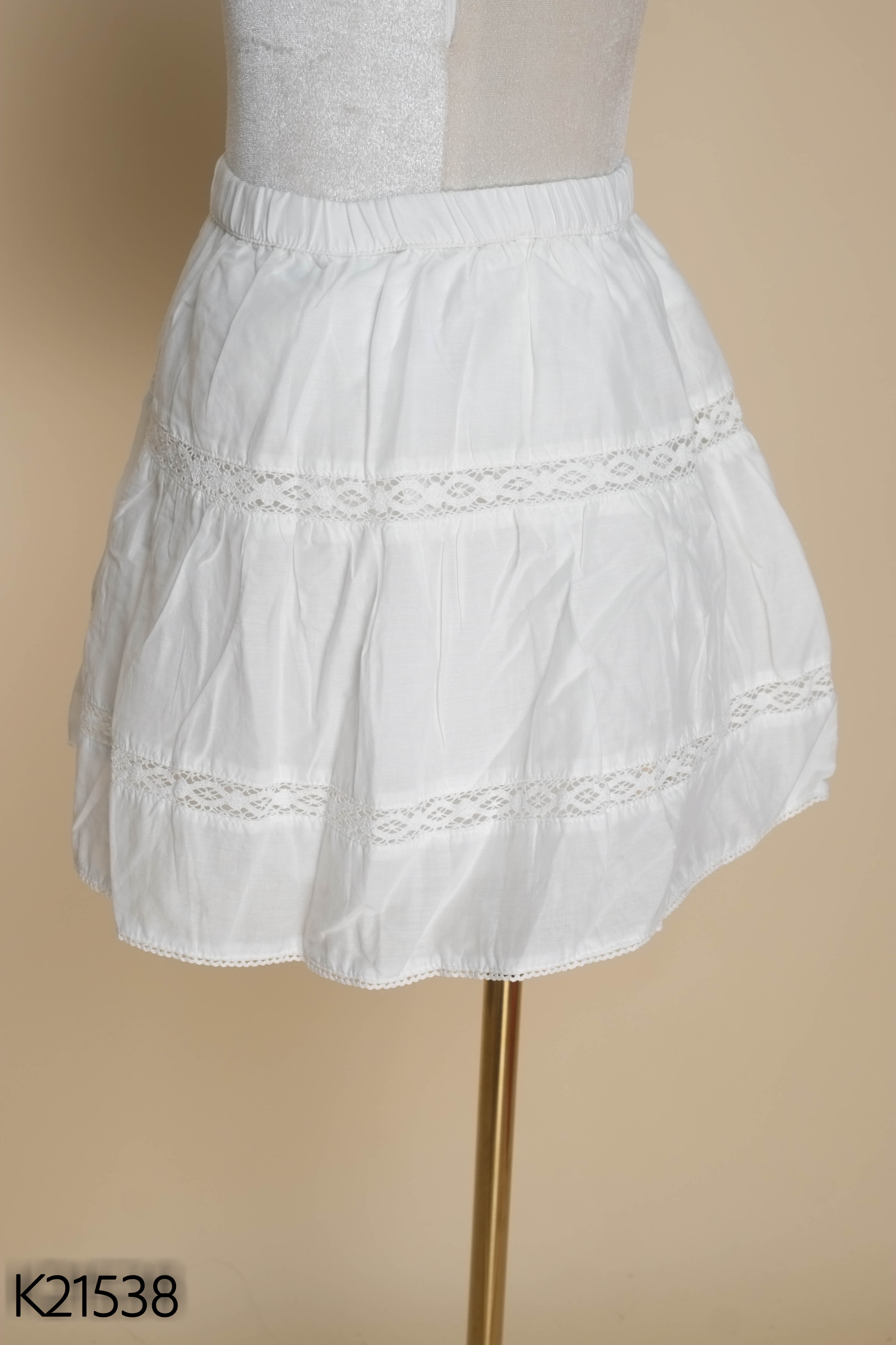 Chân váy trắng ren H&M kids