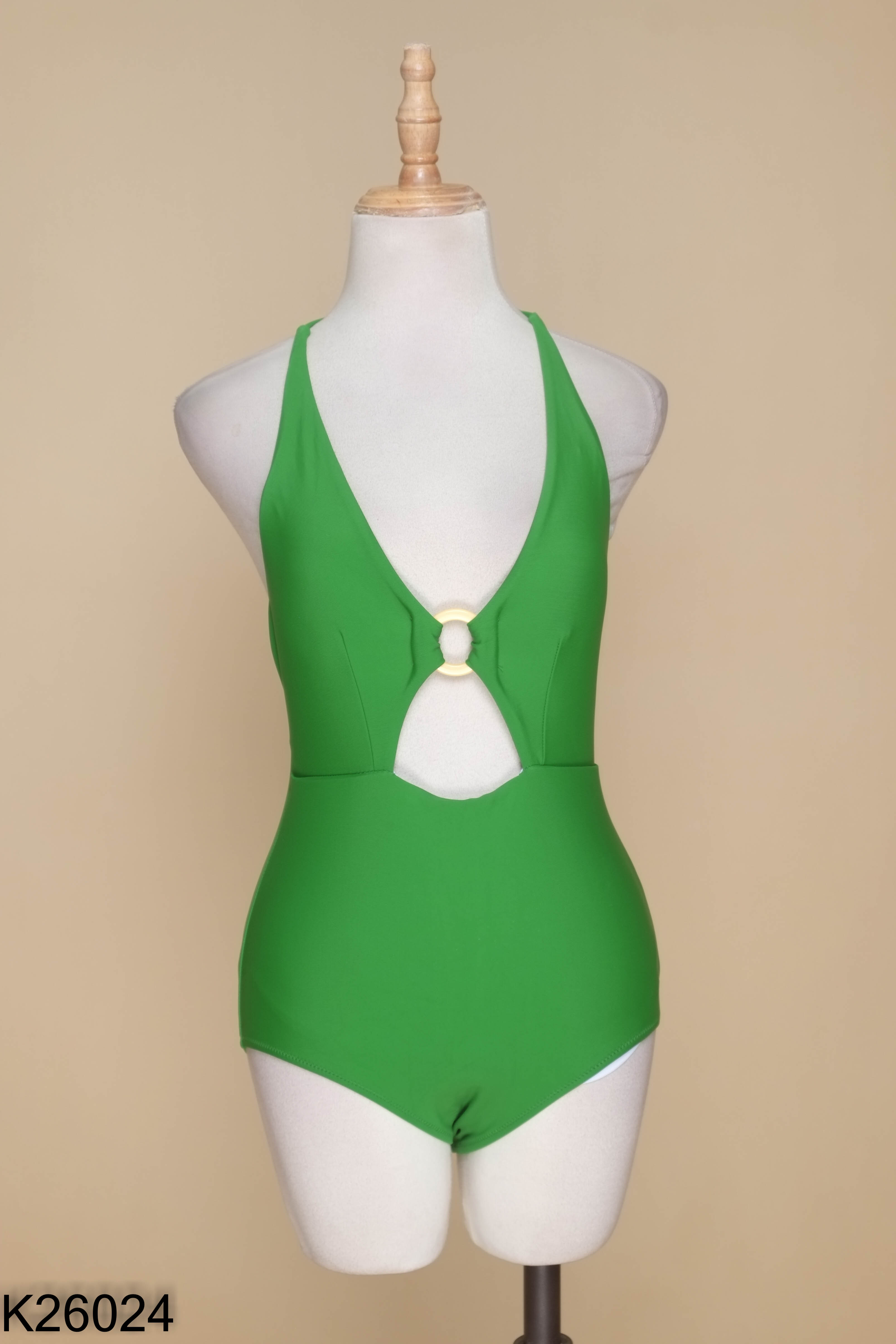 NEWTAG Bodysuit xanh cổ yếm