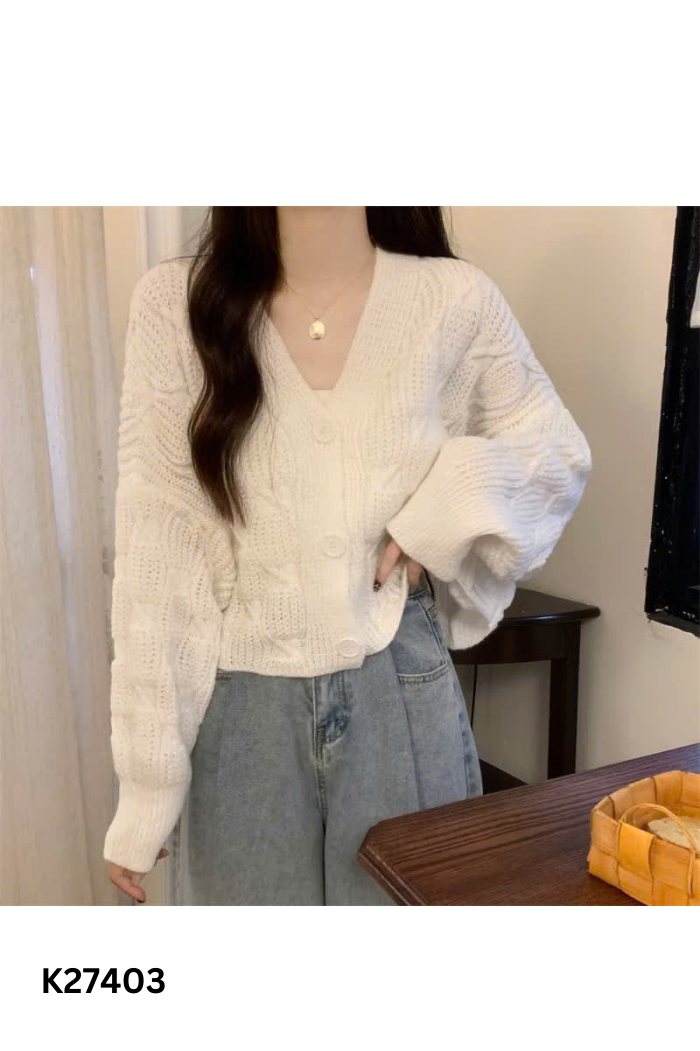 Cadigan len be cài khuy